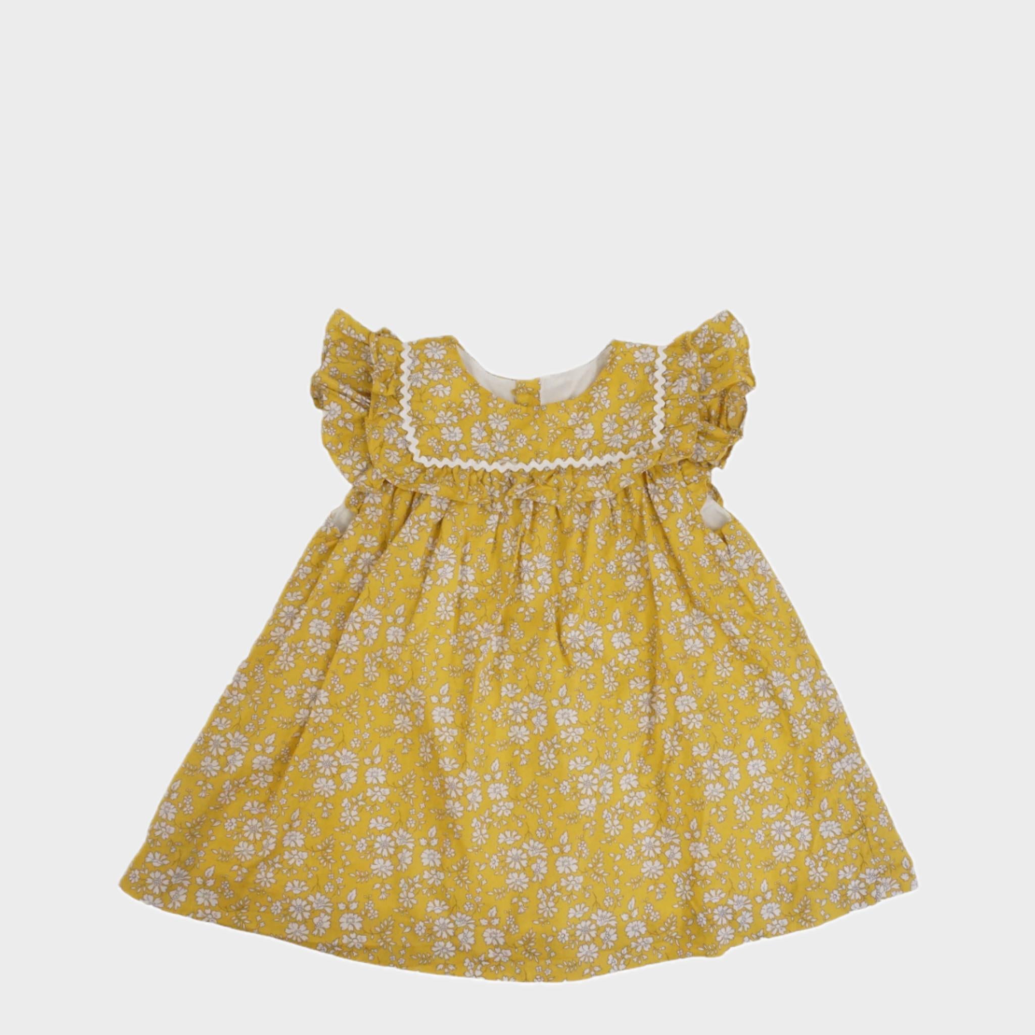 Ensemble robe et bob Jaune - 12 mois