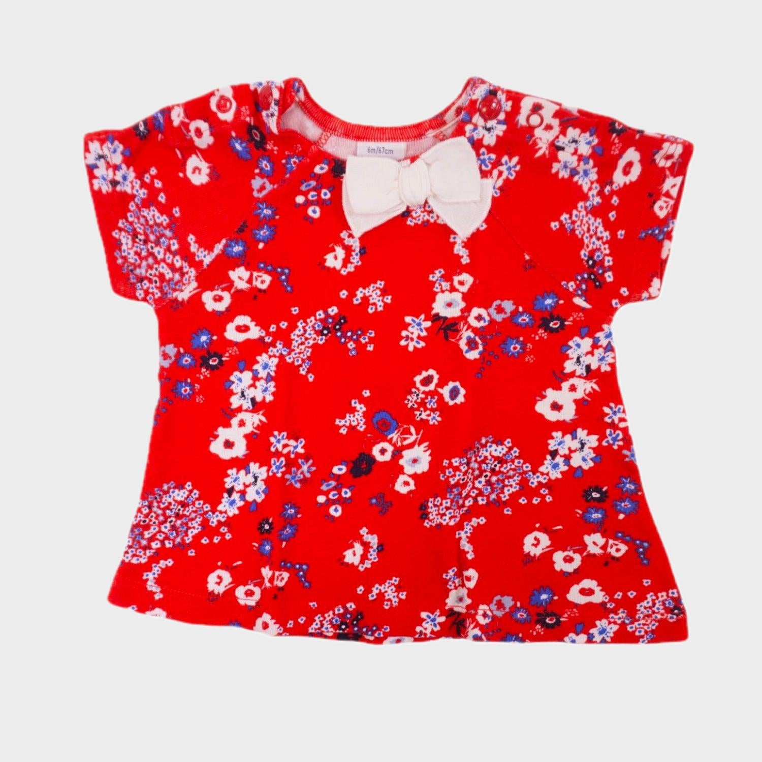 T-shirt Rouge - 6 mois