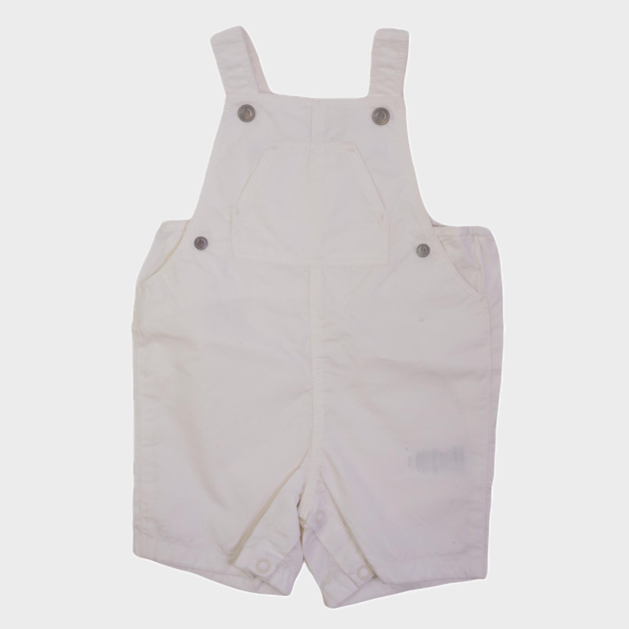 Salopette Blanc - 6 mois