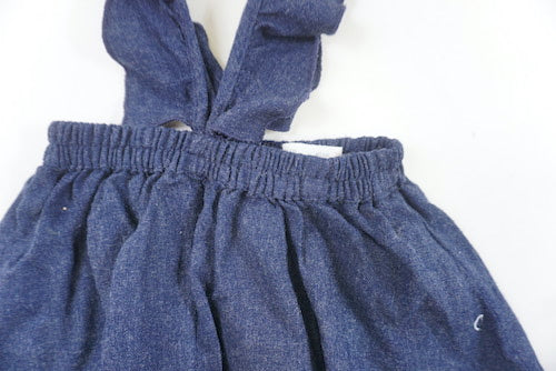 Short à bretelles Bleu - 9/12 mois