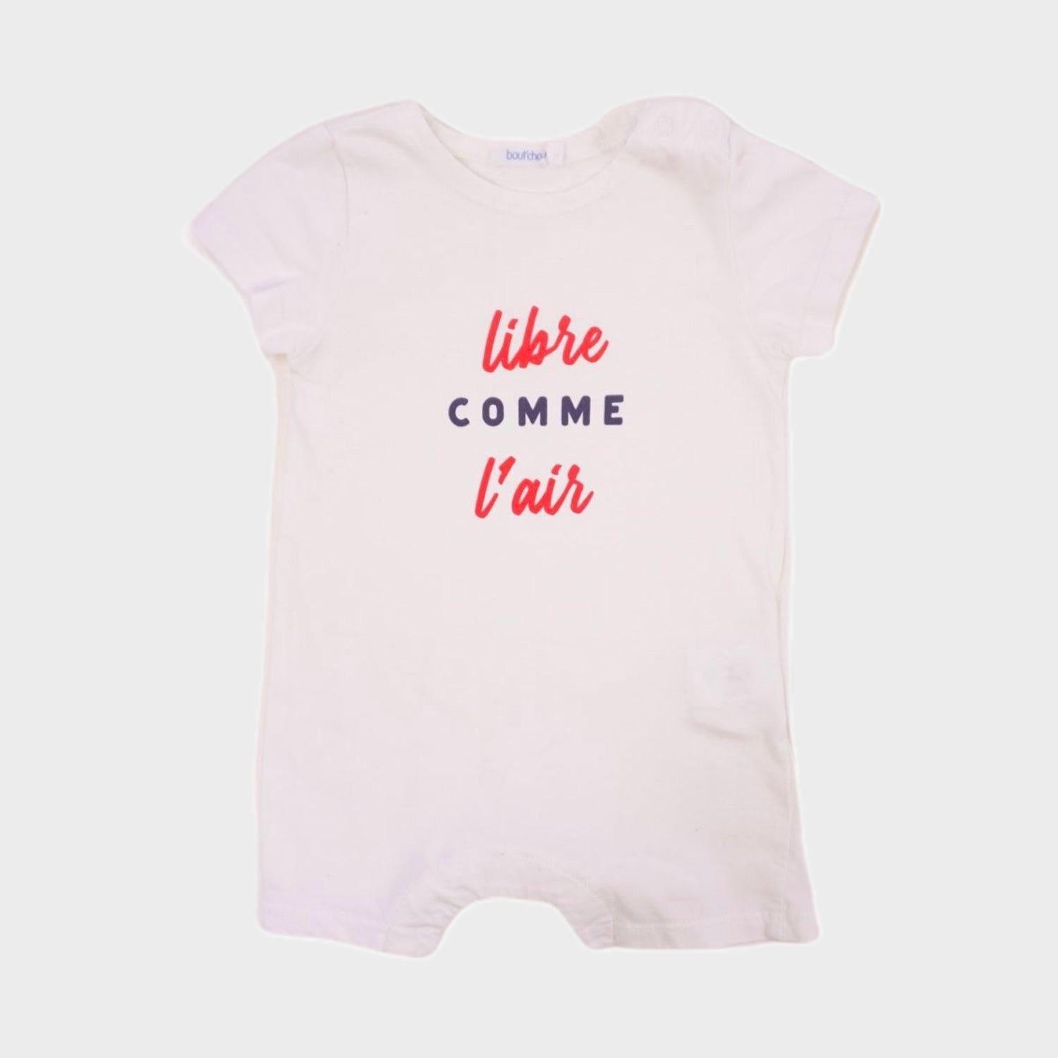 Combishort Blanc - 6 mois