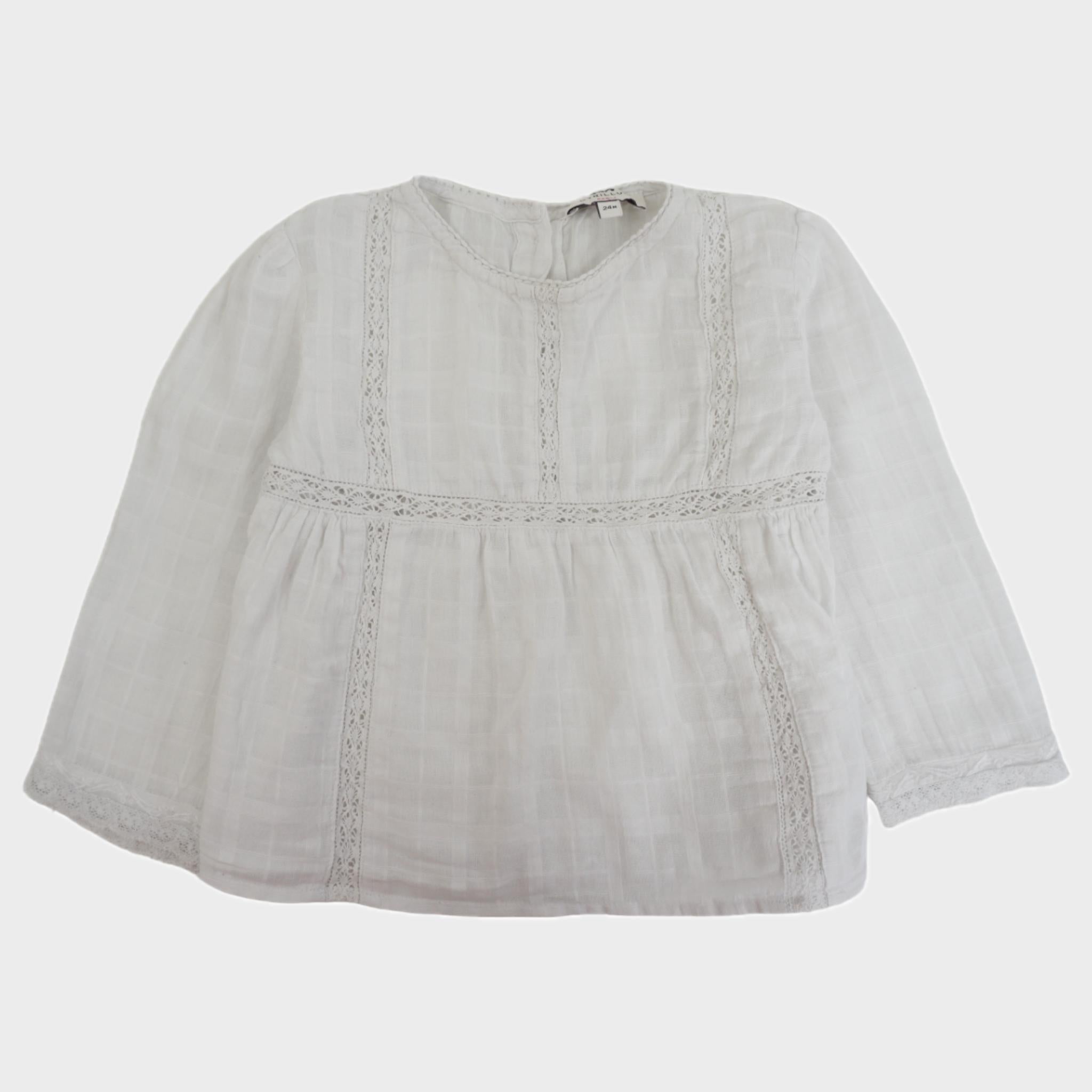 Blouse Blanc - 24 mois