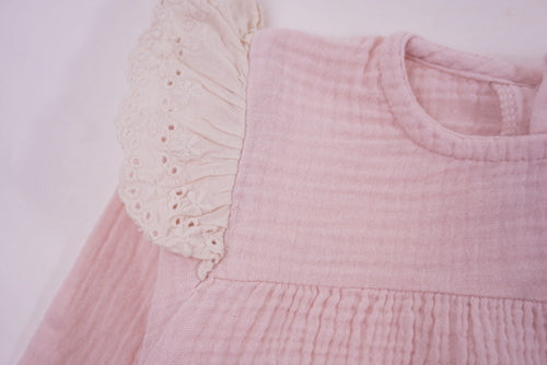 Barboteuse Rose - 3/6 mois