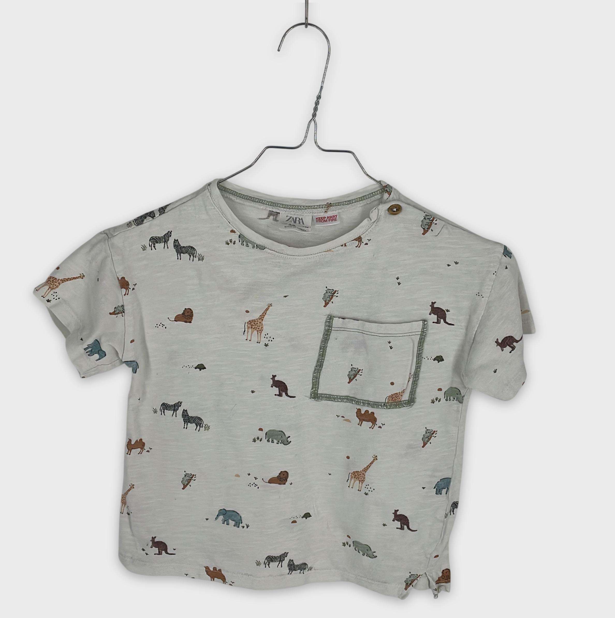0-T-shirt manches courtes Zara Kids 4-5 Ans