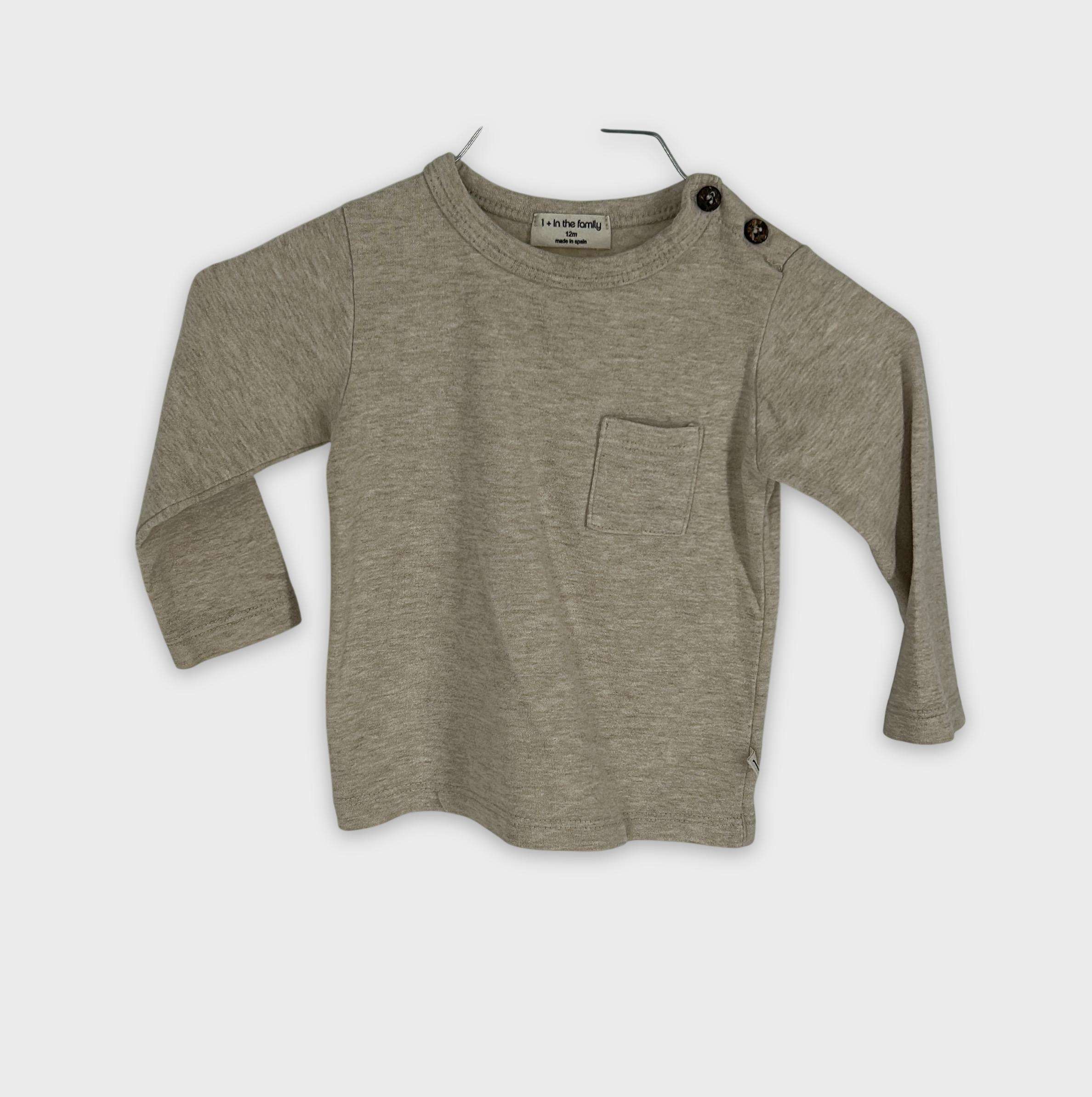 0-T-shirt manches longues 1+ In The Family 12 mois