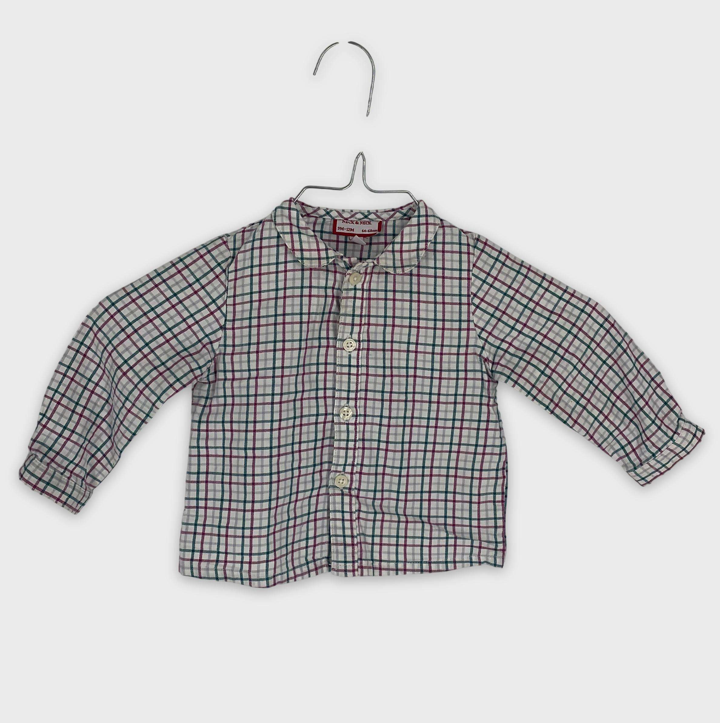 0-Chemise Neck & Neck 9-12 Mois
