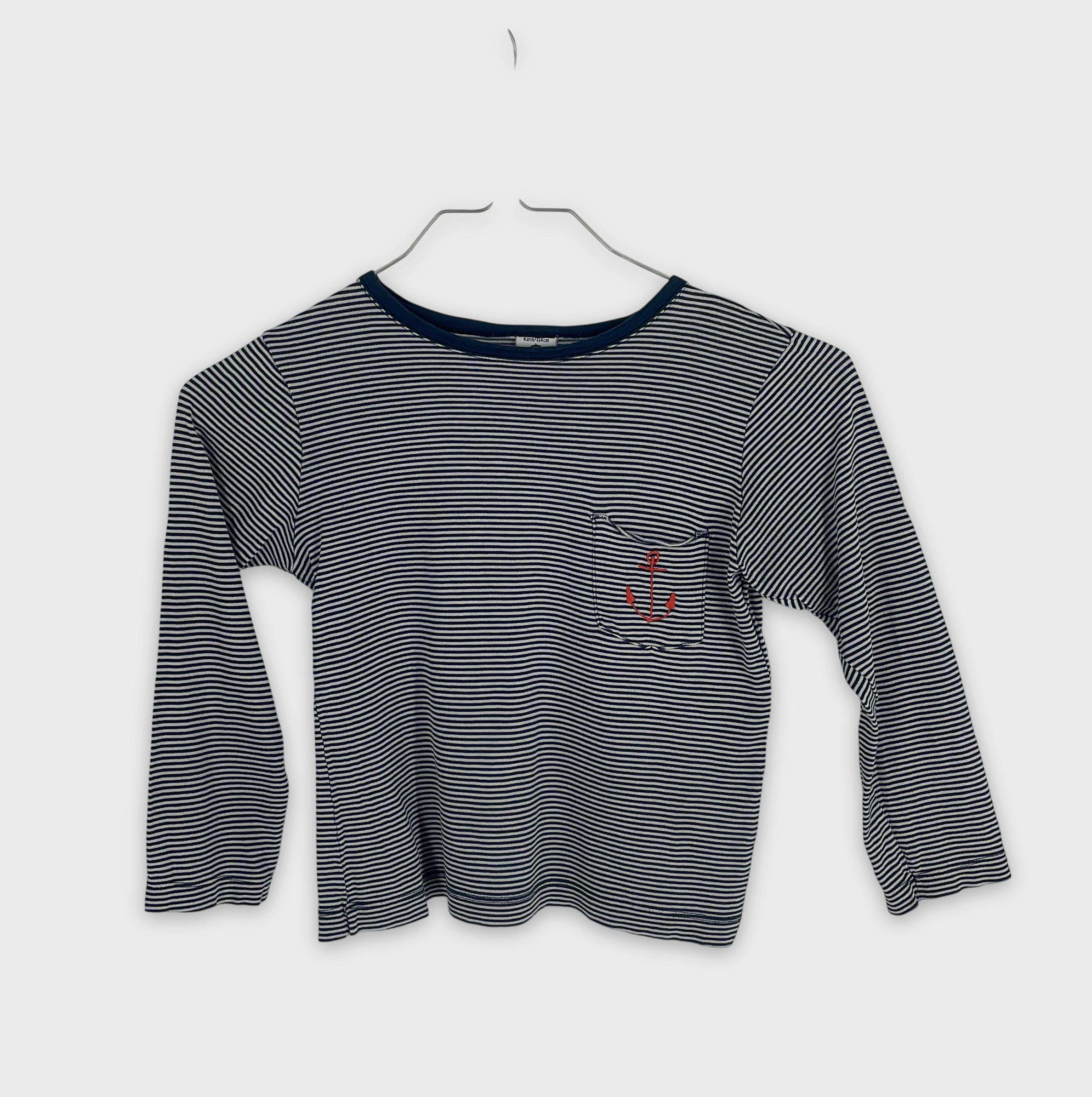 0-T-shirt manches longues Petit Bateau 6 ans
