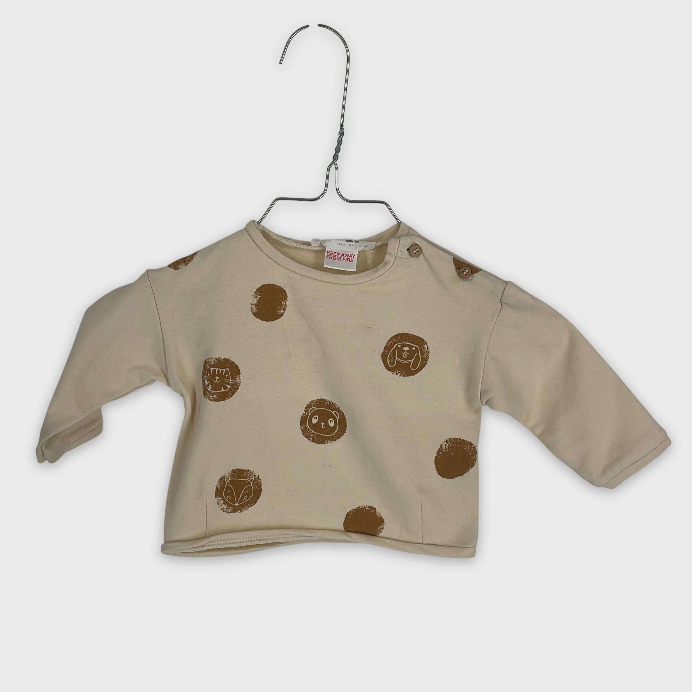 0-T-shirt manches longues Zara Baby 1-3 Mois