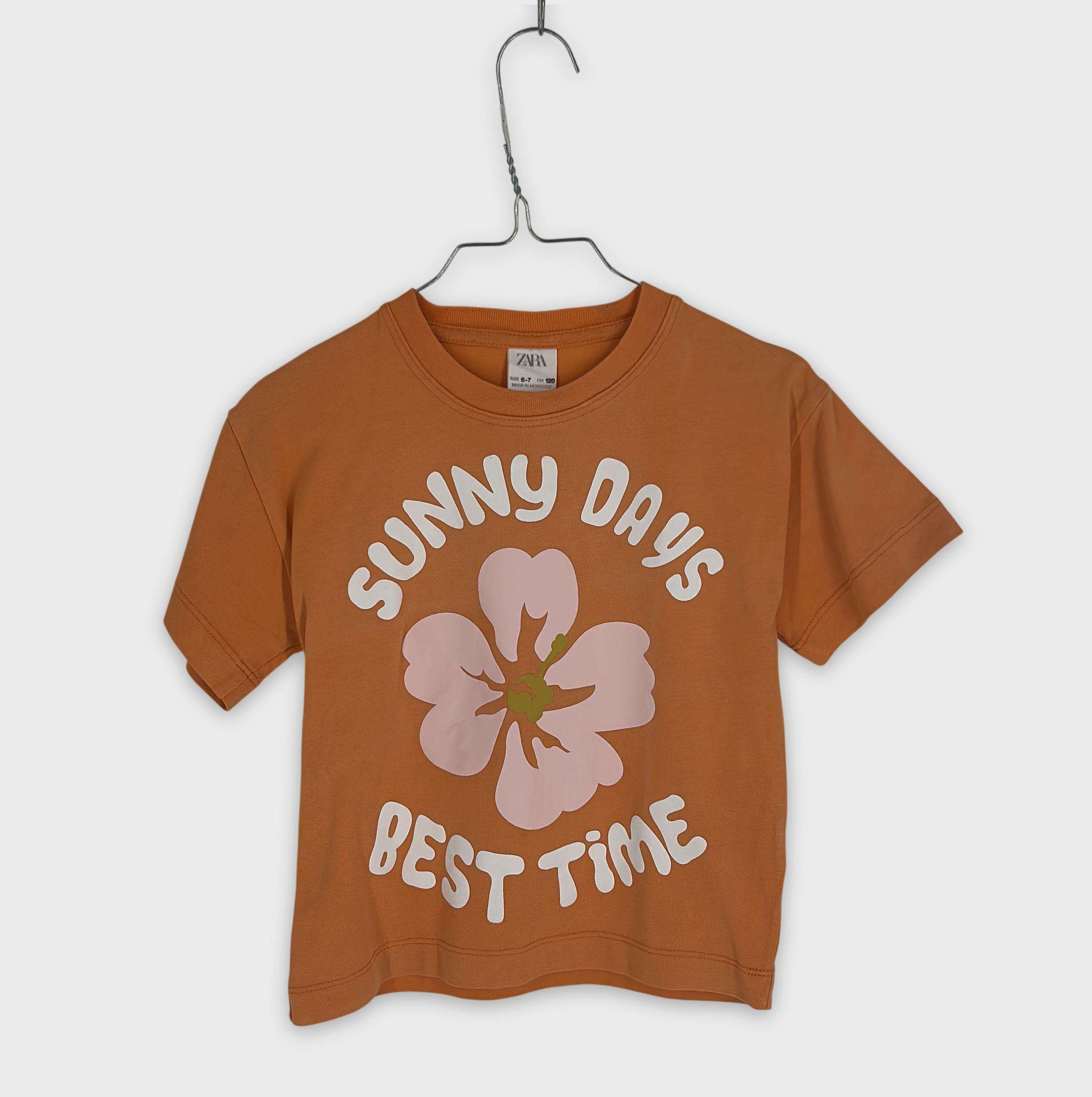 0-T-shirt manches courtes Zara Kids 6-7 Ans