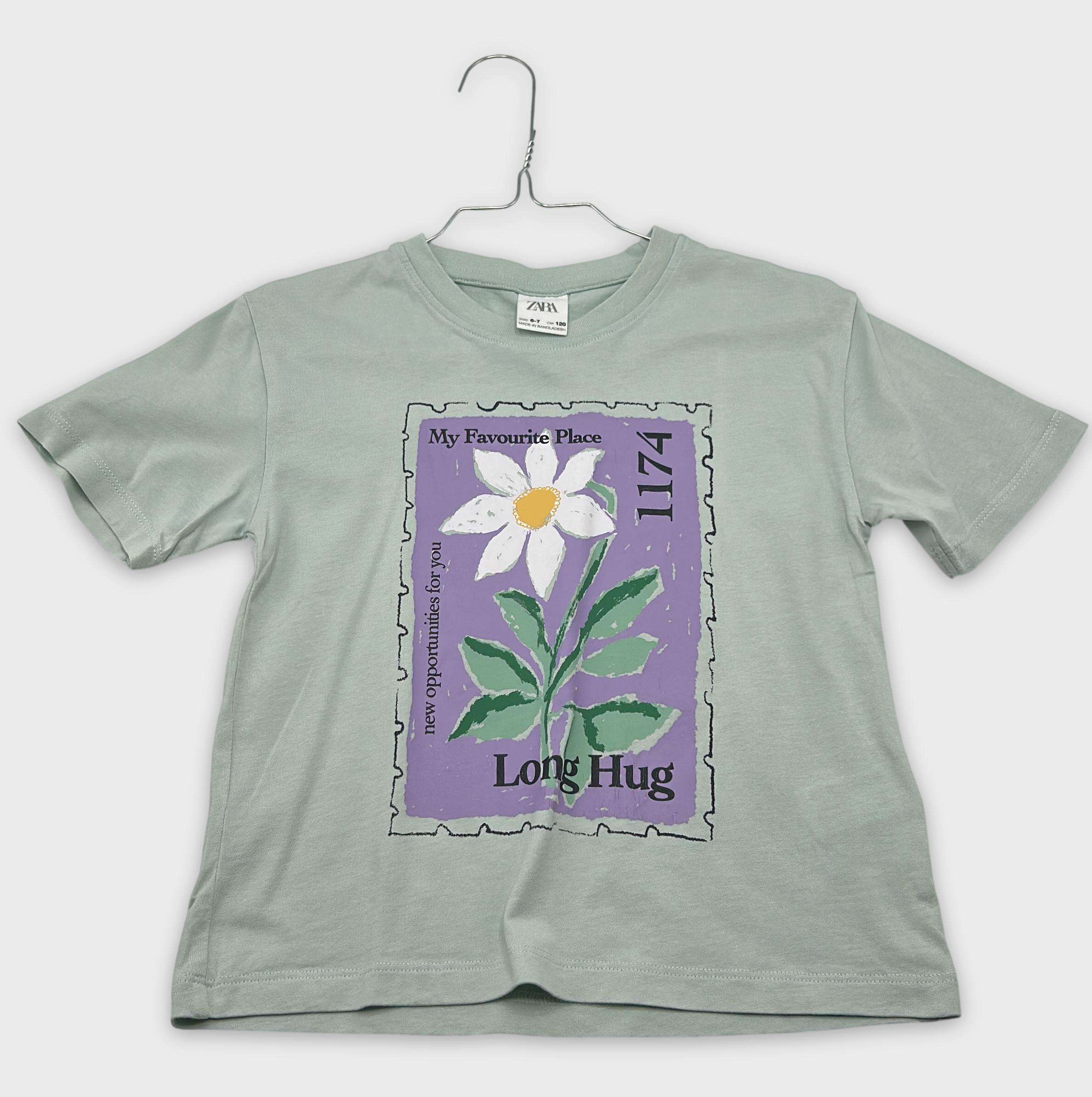 0-T-shirt manches courtes Zara Kids 6-7 Ans