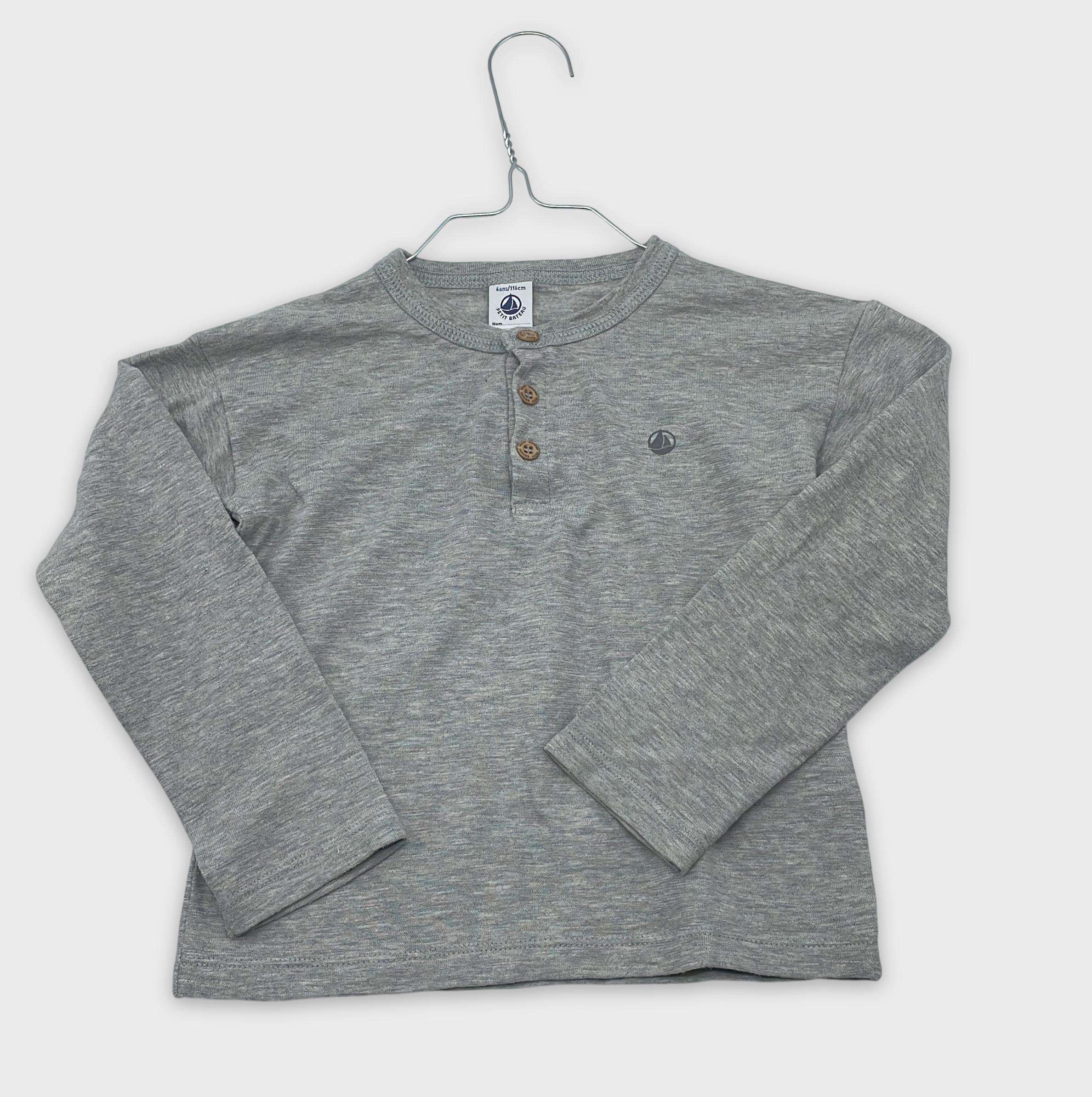 0-T-shirt manches longues Petit Bateau 6 ans