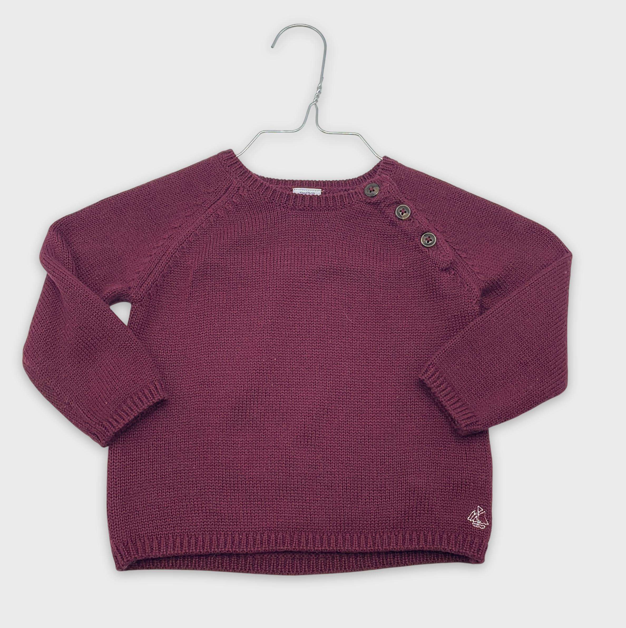0-Pull Petit Bateau 12 mois