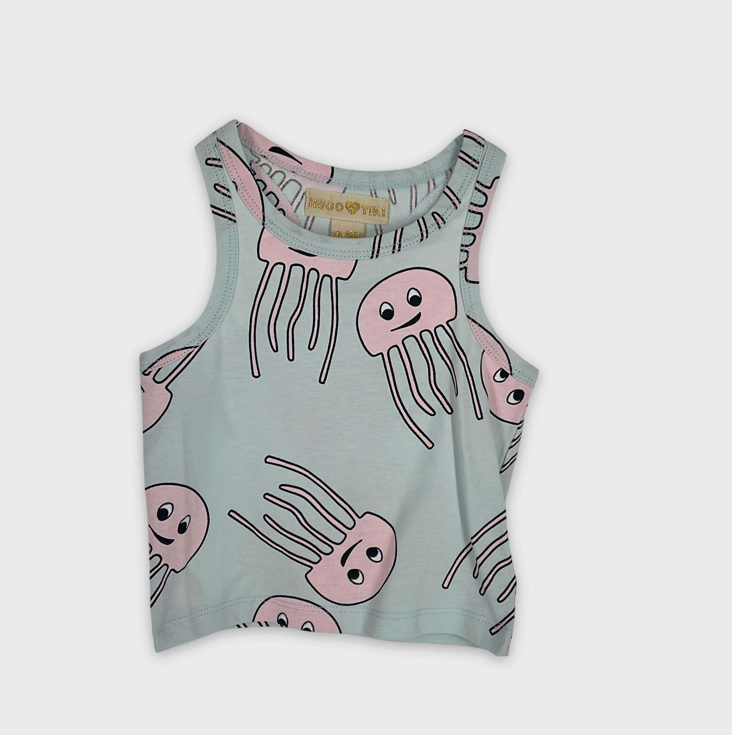 0-T-shirt manches courtes Hugo loves Tiki 12-18 Mois