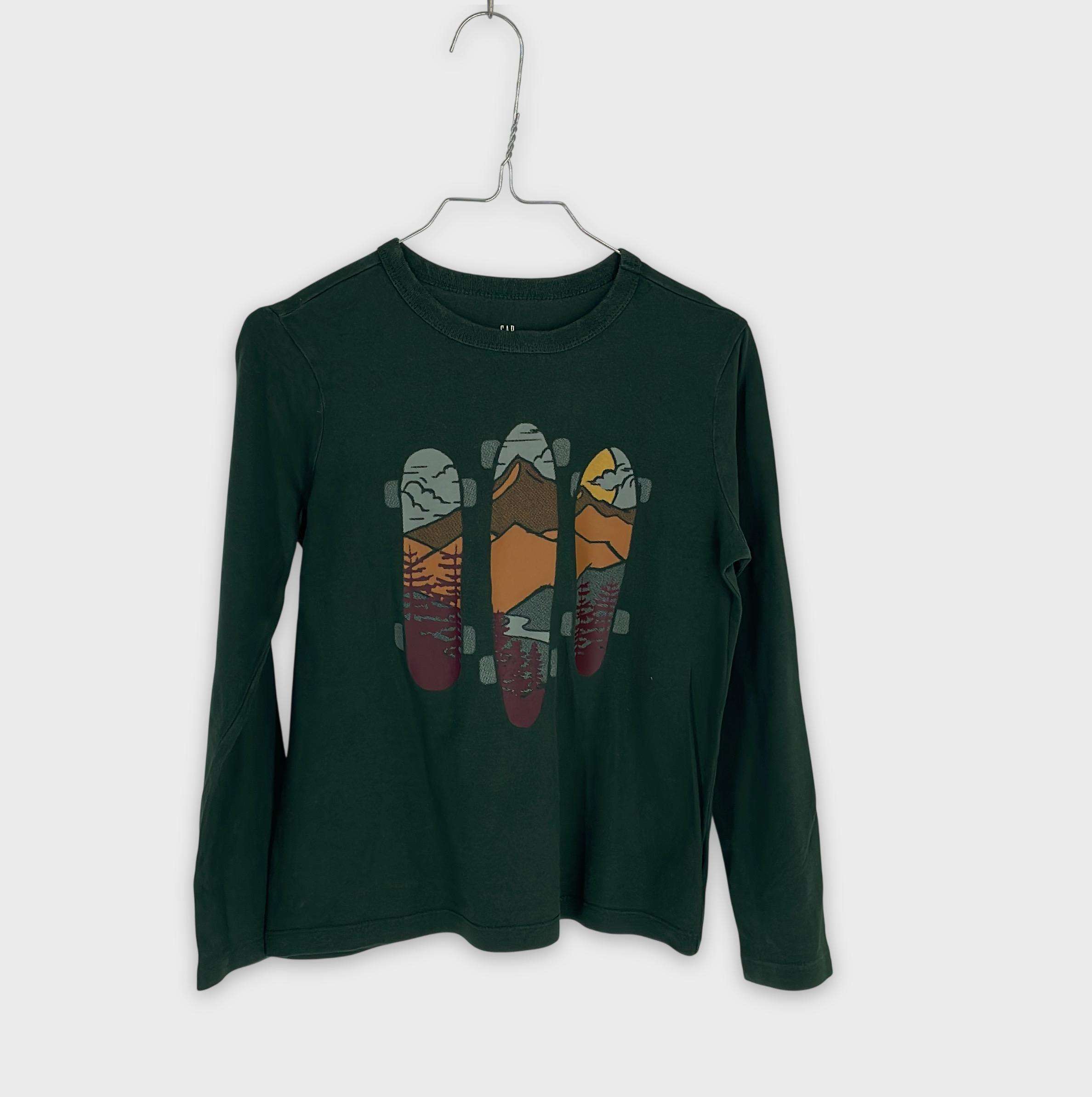 0-T-shirt manches longues Gap 6-7 Ans