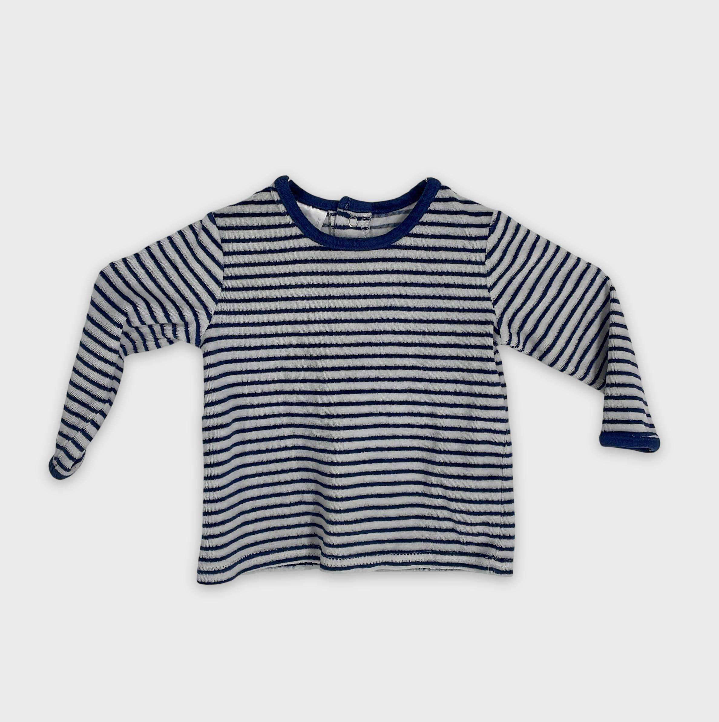 0-T-shirt manches longues Petit Bateau 9 mois