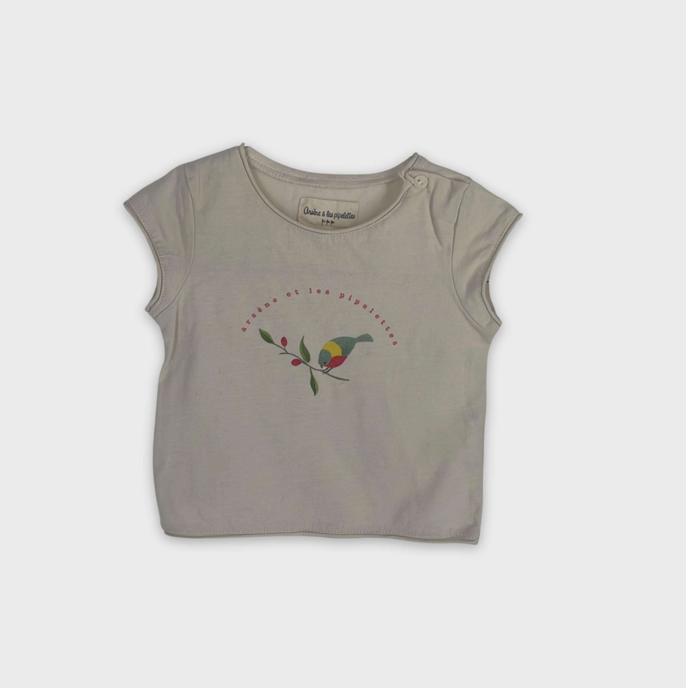 0-T-shirt manches courtes Arsène & Les Pipelettes 6 mois