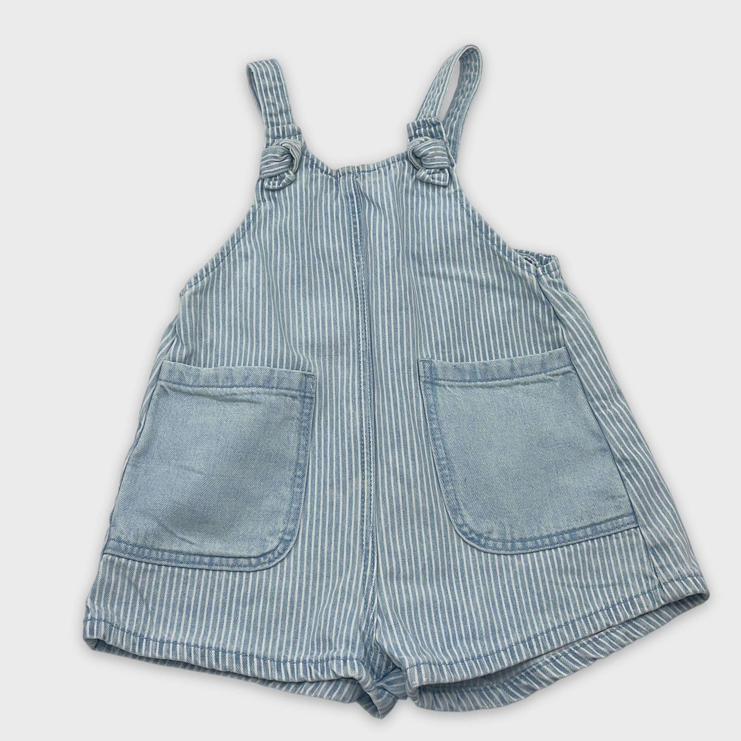 0-Salopette (courte) Zara Baby 12-18 Mois