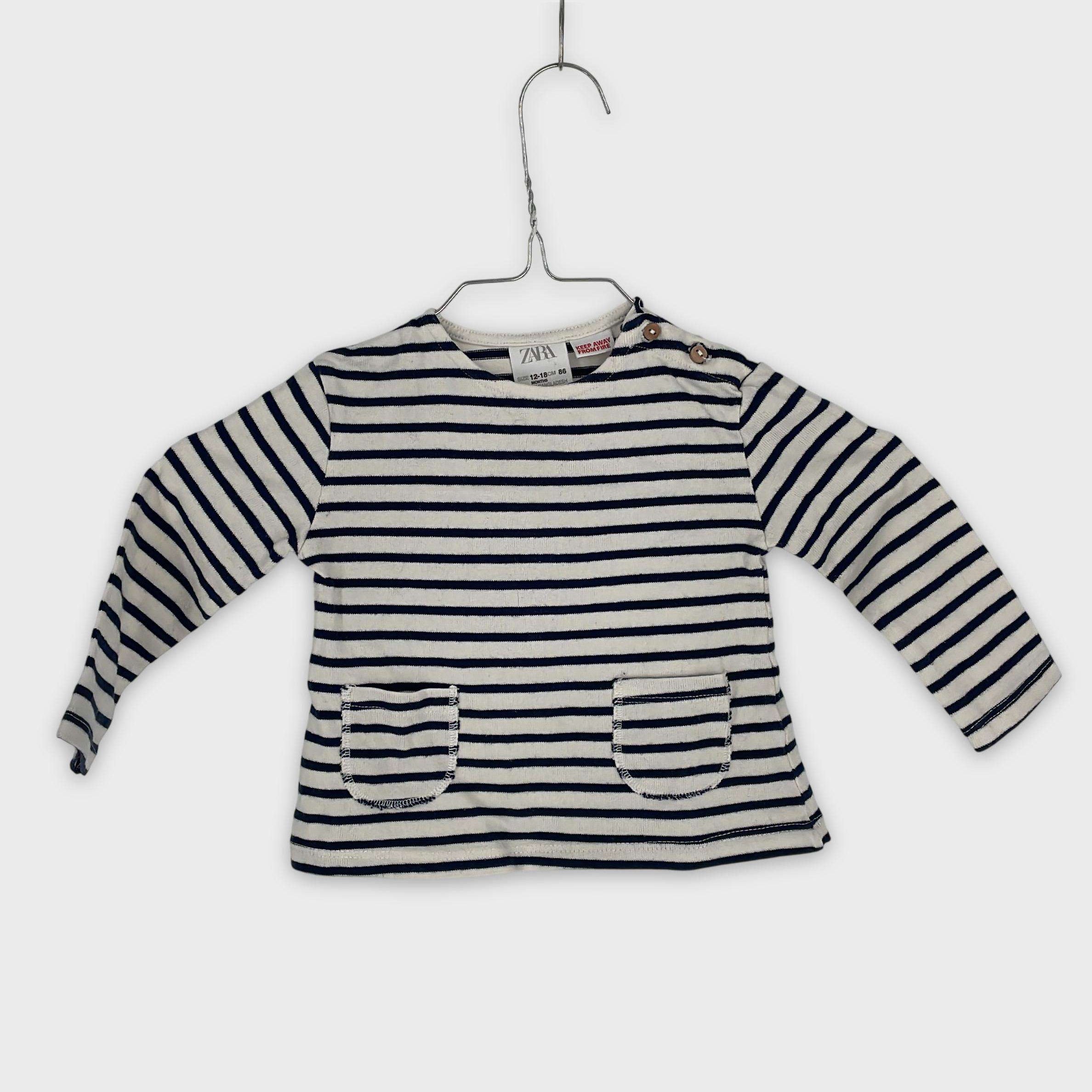0-T-shirt manches longues Zara Baby 12-18 Mois