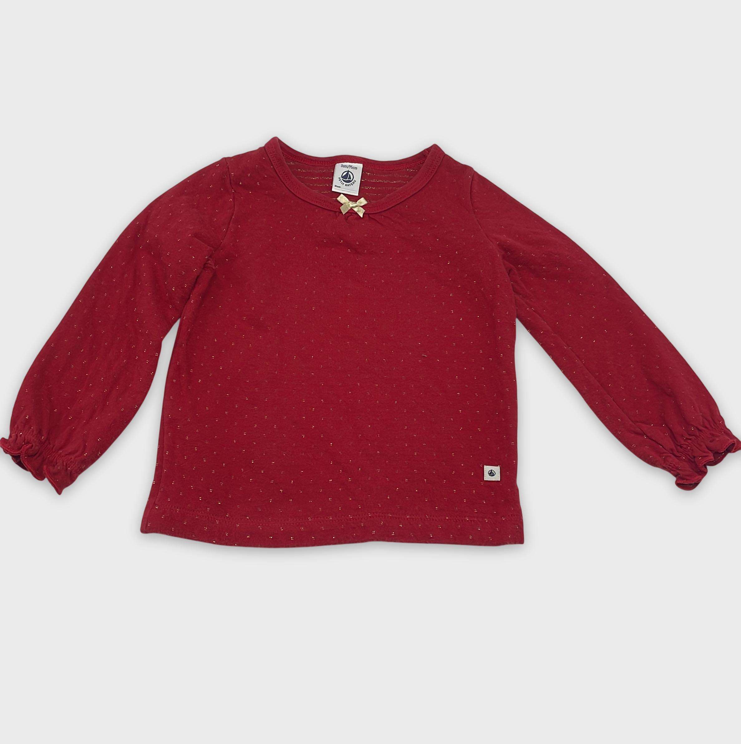 0-T-shirt manches longues Petit Bateau 3 ans