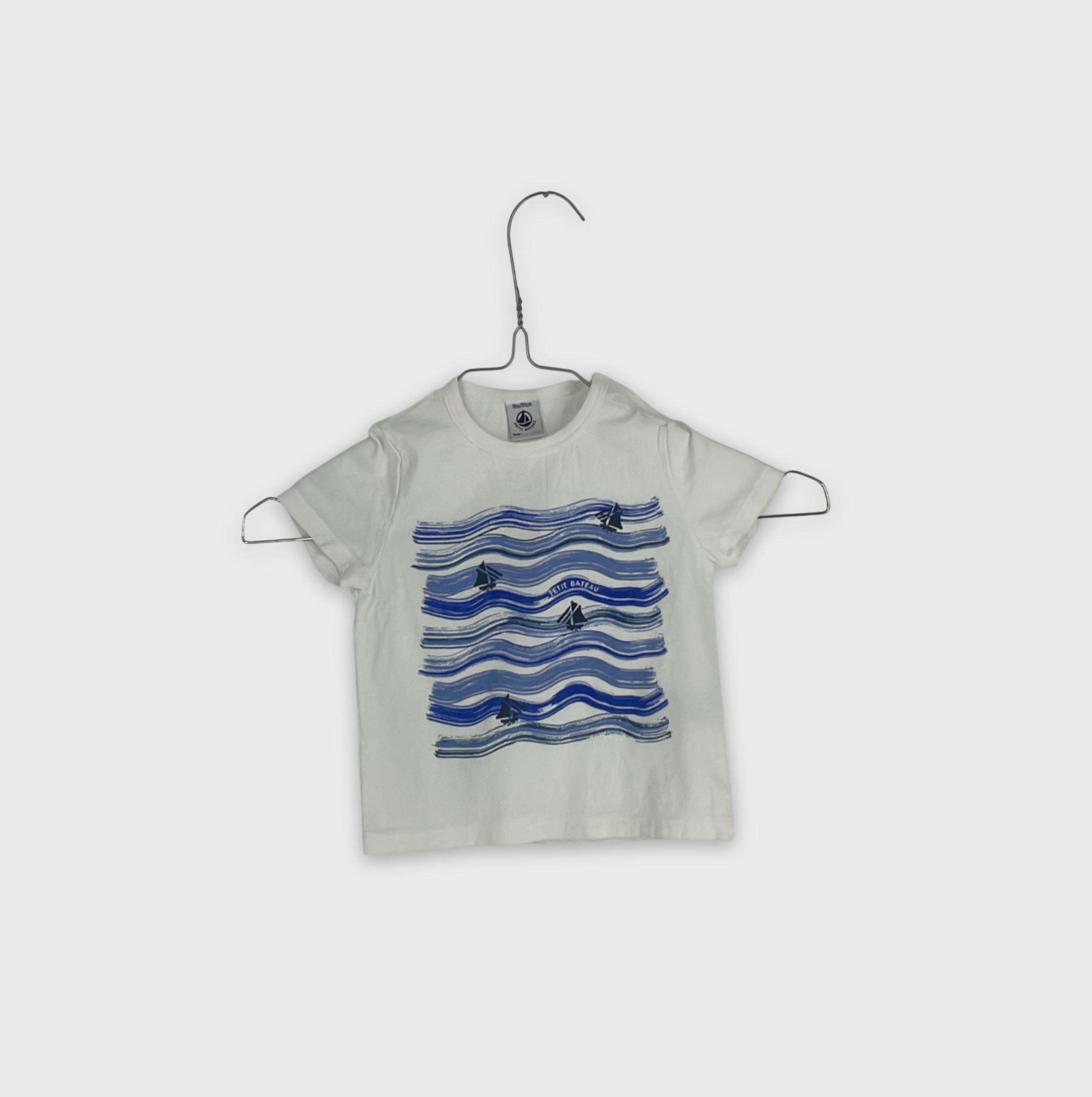 0-T-shirt manches courtes Petit Bateau 18 mois