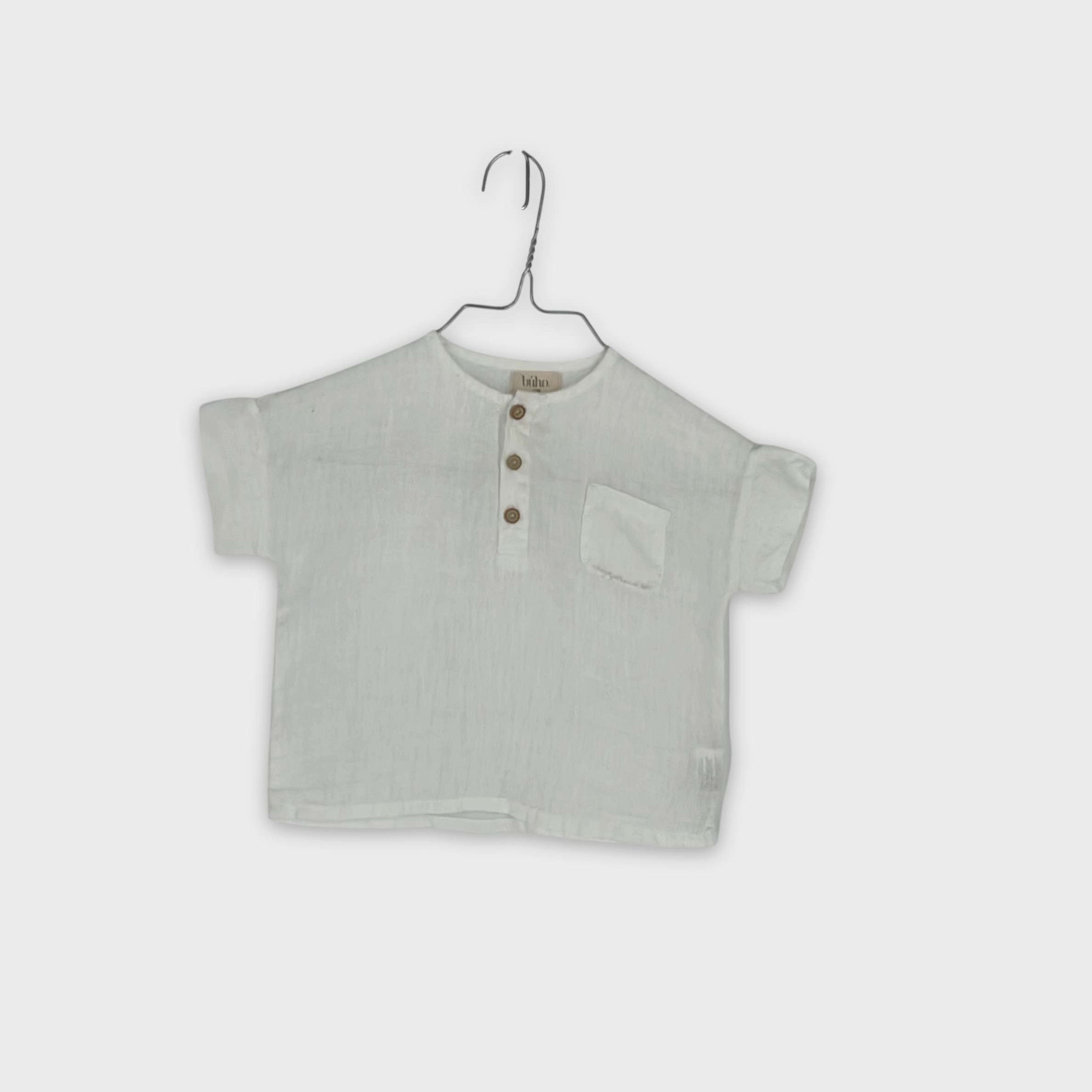 0-T-shirt manches courtes Búho 12 mois