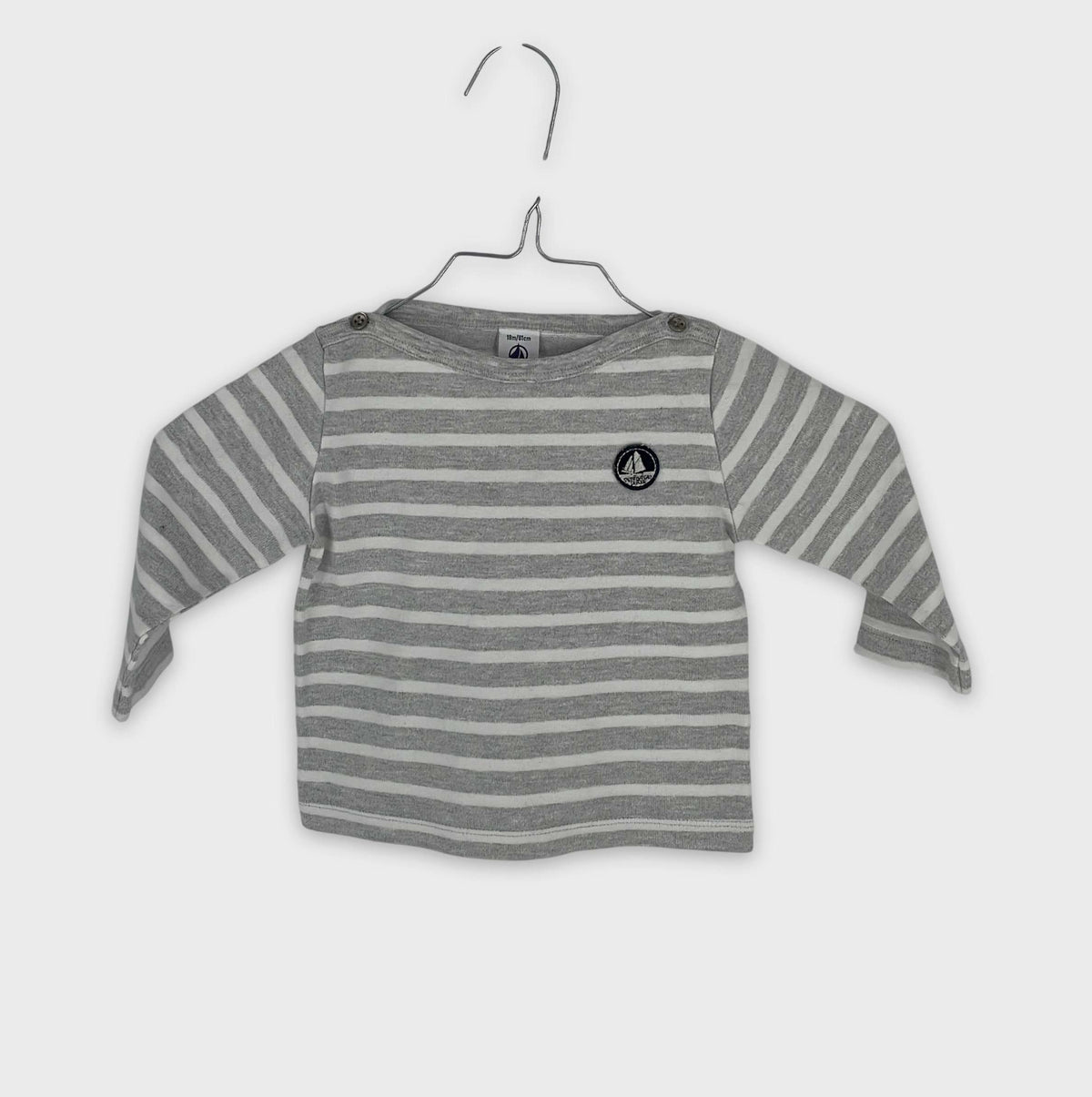 0-T-shirt manches longues Petit Bateau 18 mois