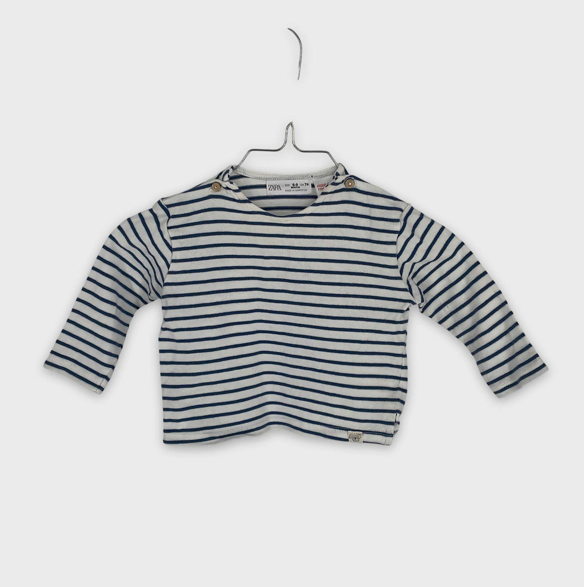 0-T-shirt manches longues Zara Kids 9 mois