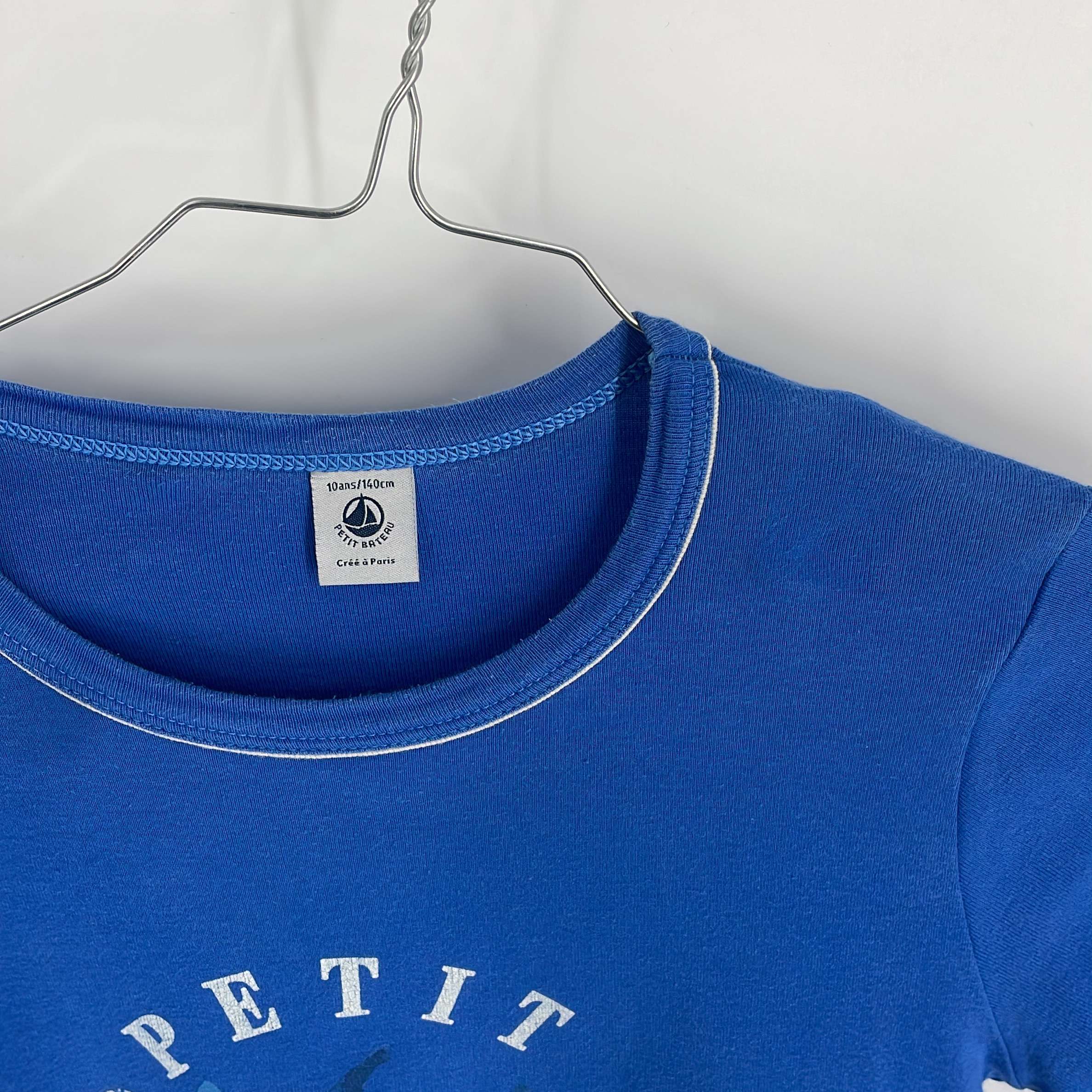 2-T-shirt manches courtes Petit Bateau 10 ans