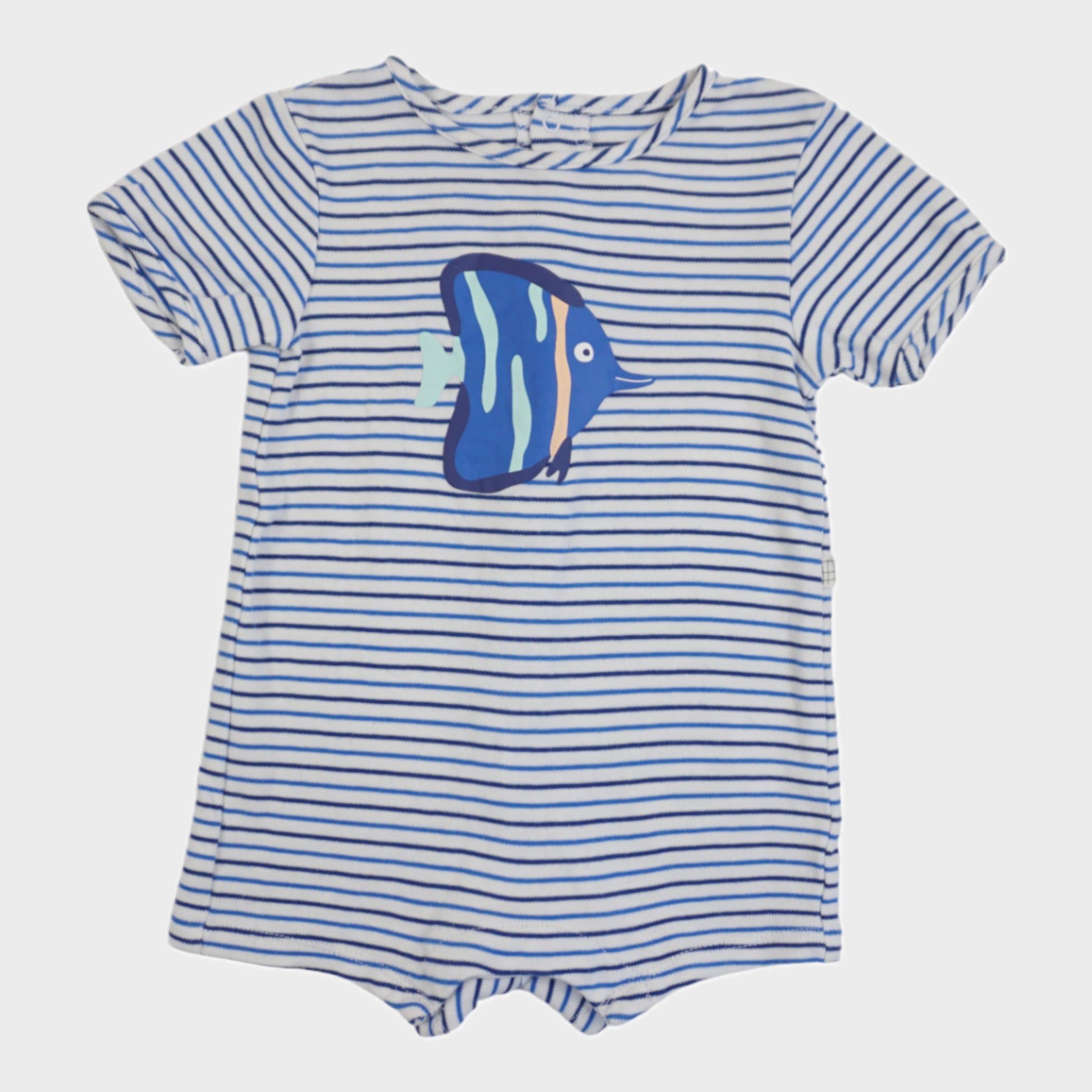 Combishort Bleu / 12 mois