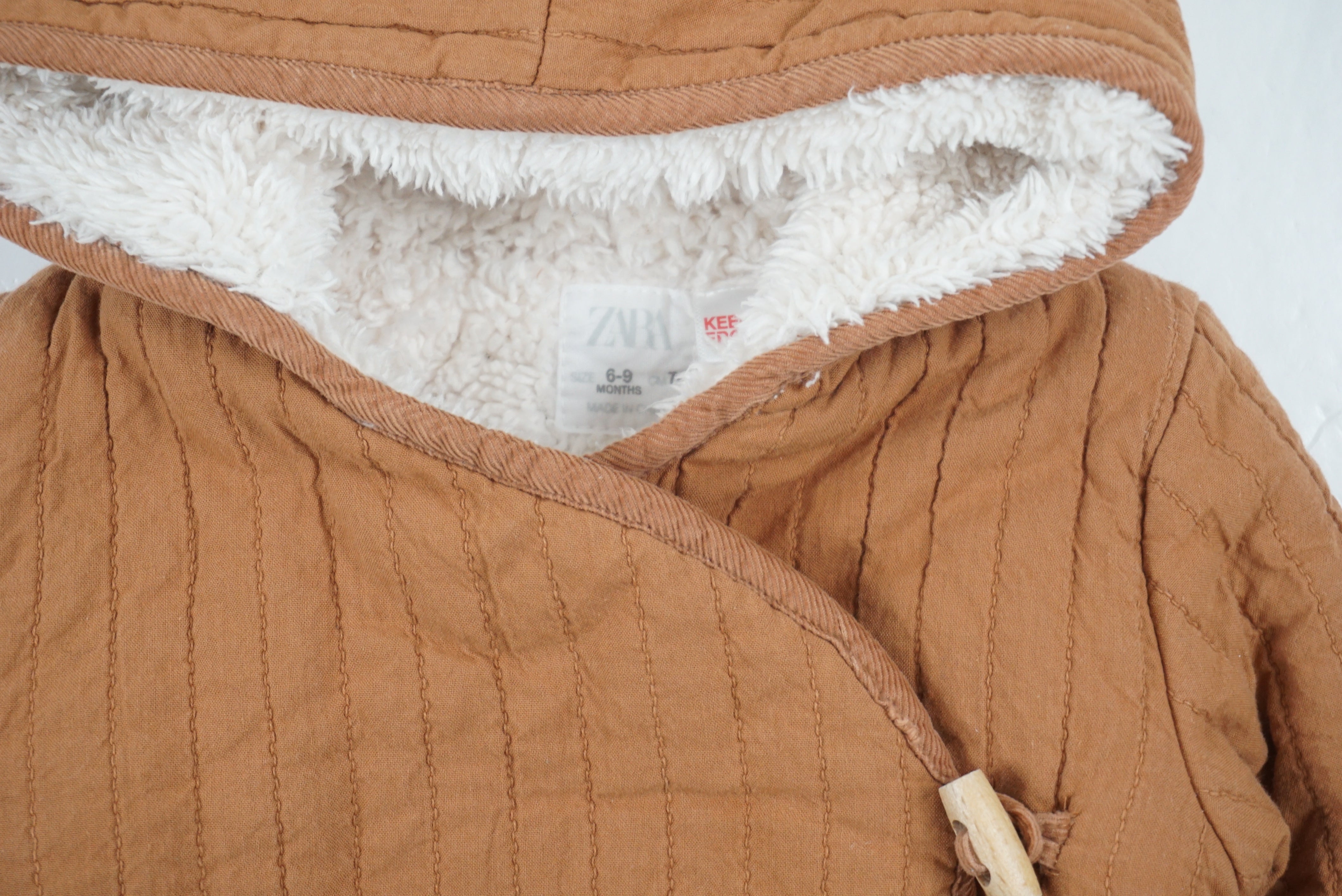 Manteau Camel - 6/9 mois