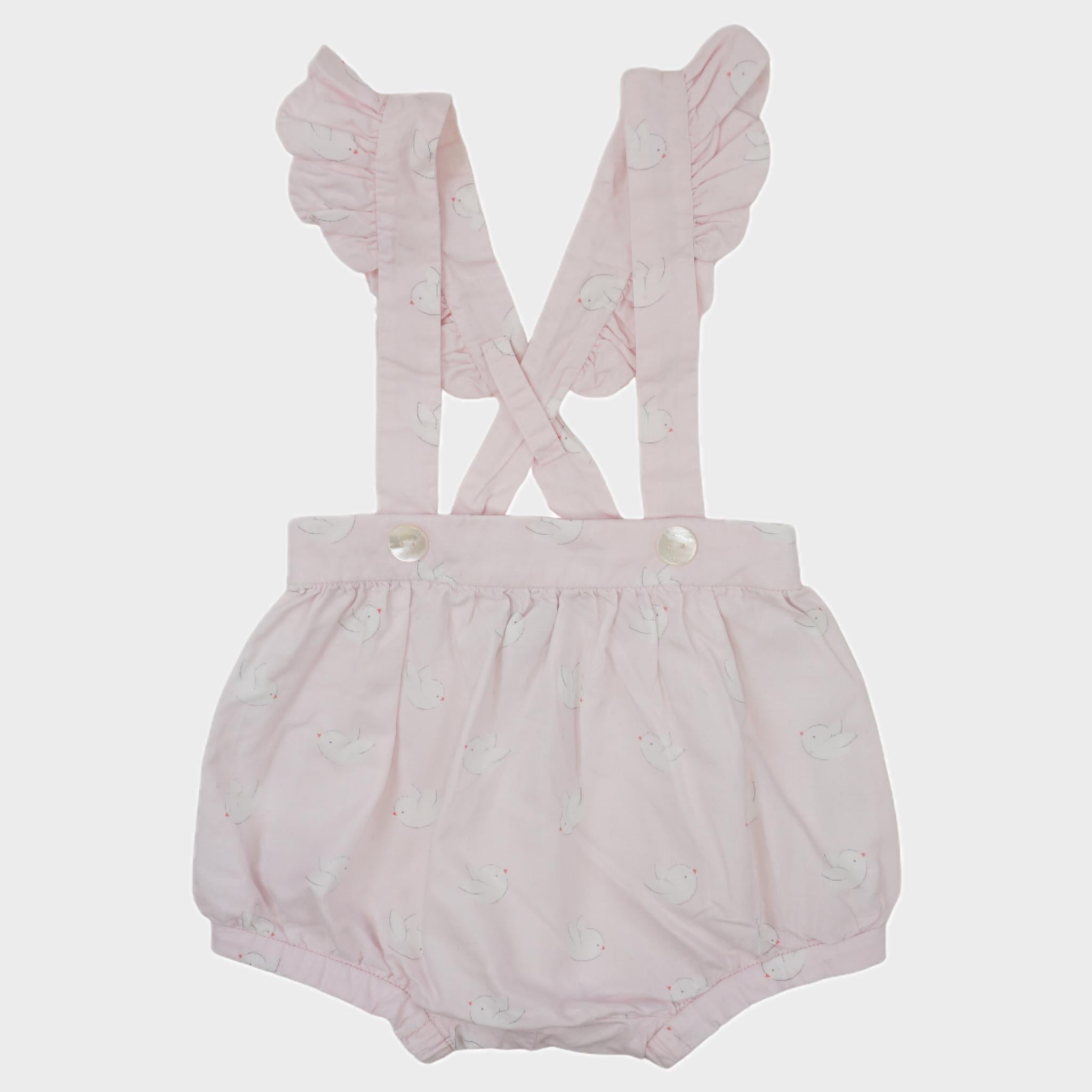 Bloomer à bretelles Rose - 3 mois