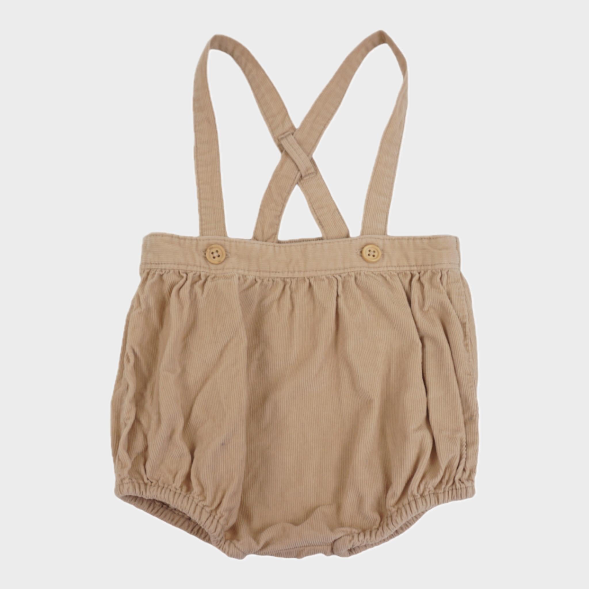 Bloomer à bretelles Beige - 9 mois