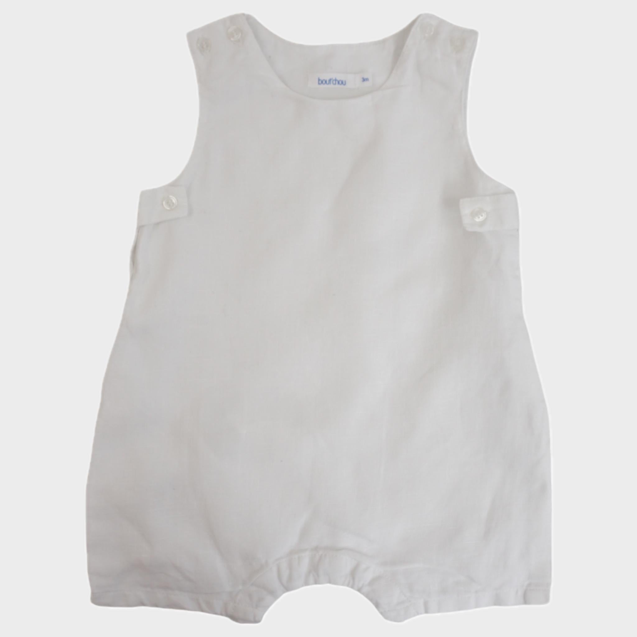 Combishort Blanc - 3 mois