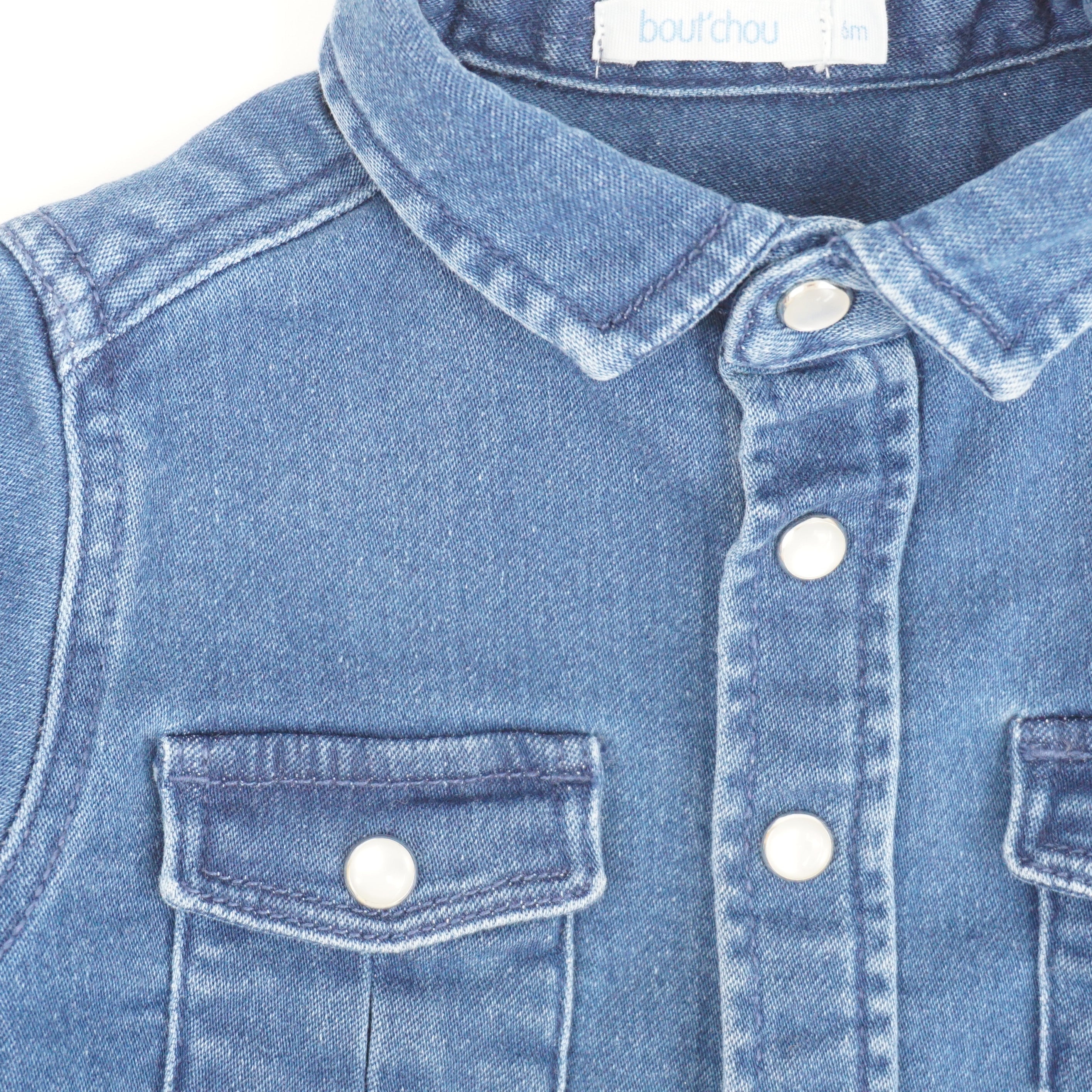 Chemise Bleu - 6 mois