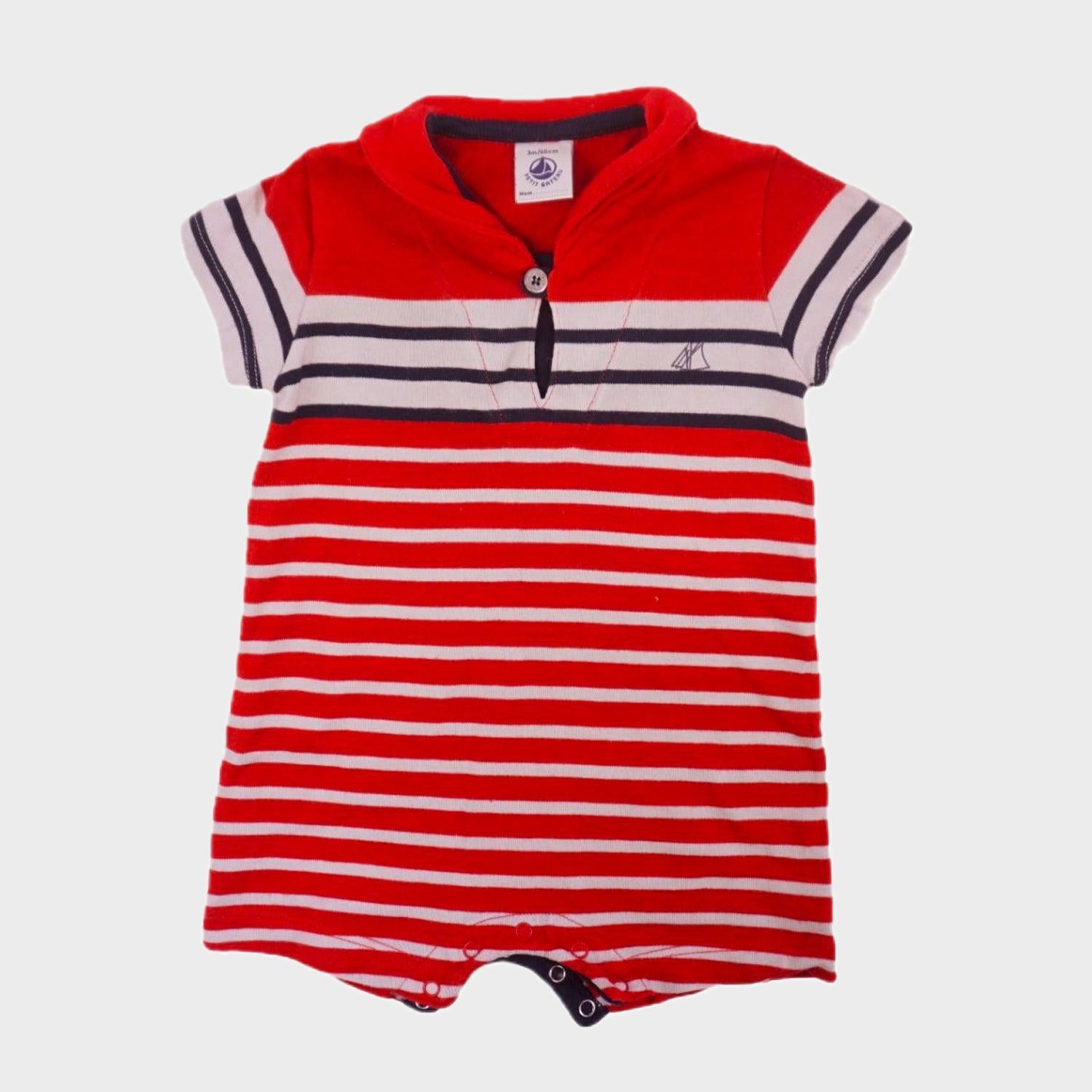 Combishort Rouge - 3 mois