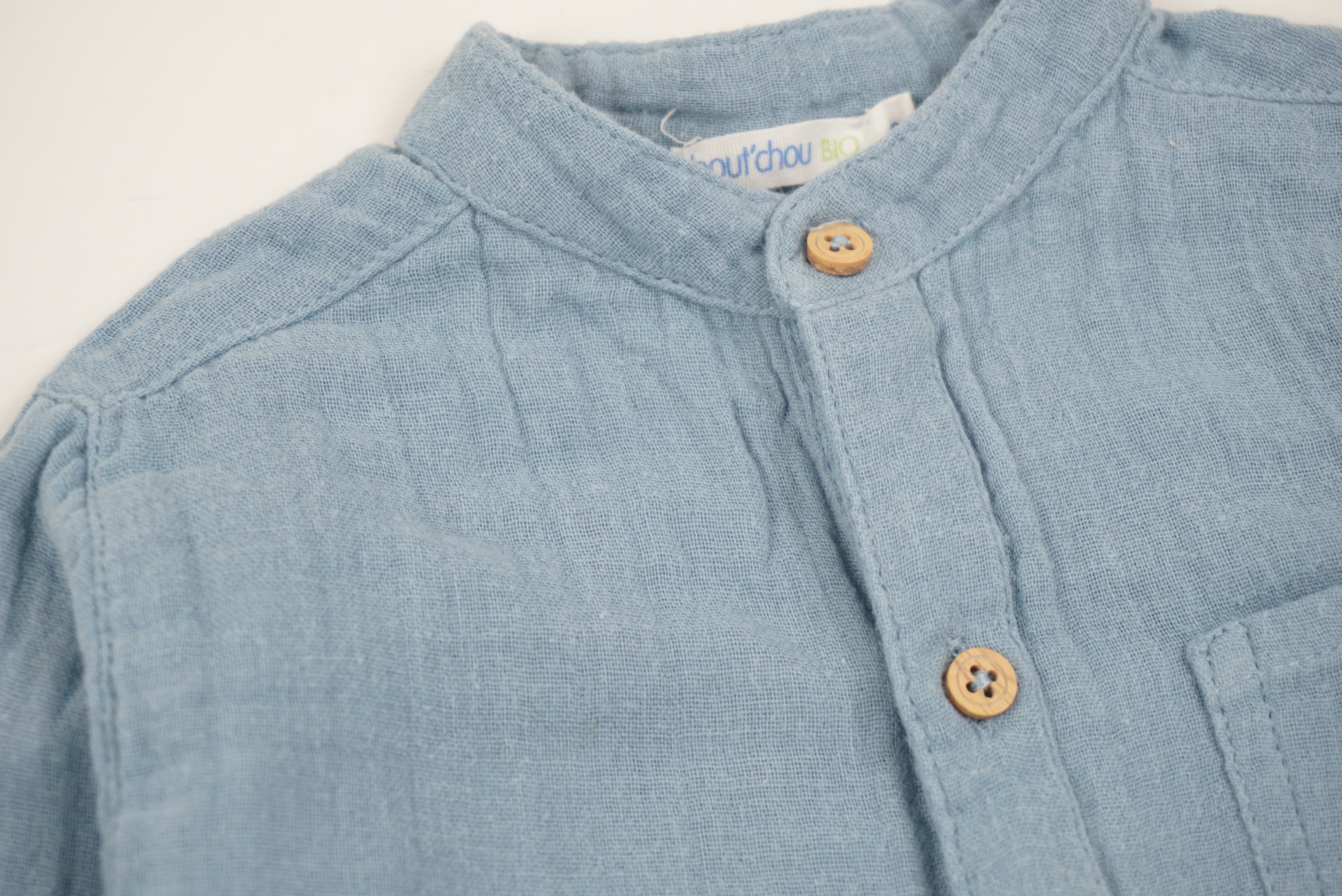 Chemise Bleu - 6 mois