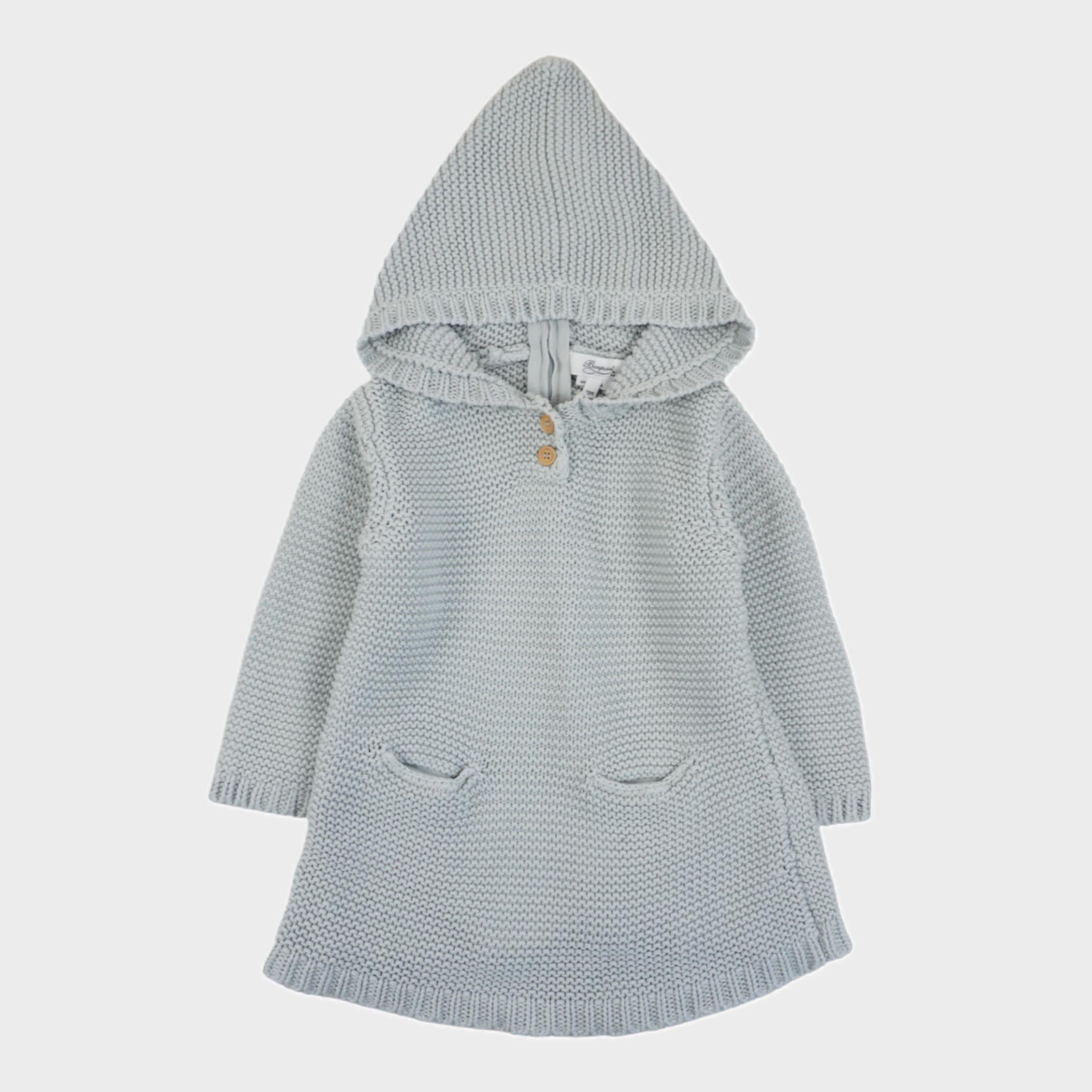 Burnou Gris bleu - 12 mois