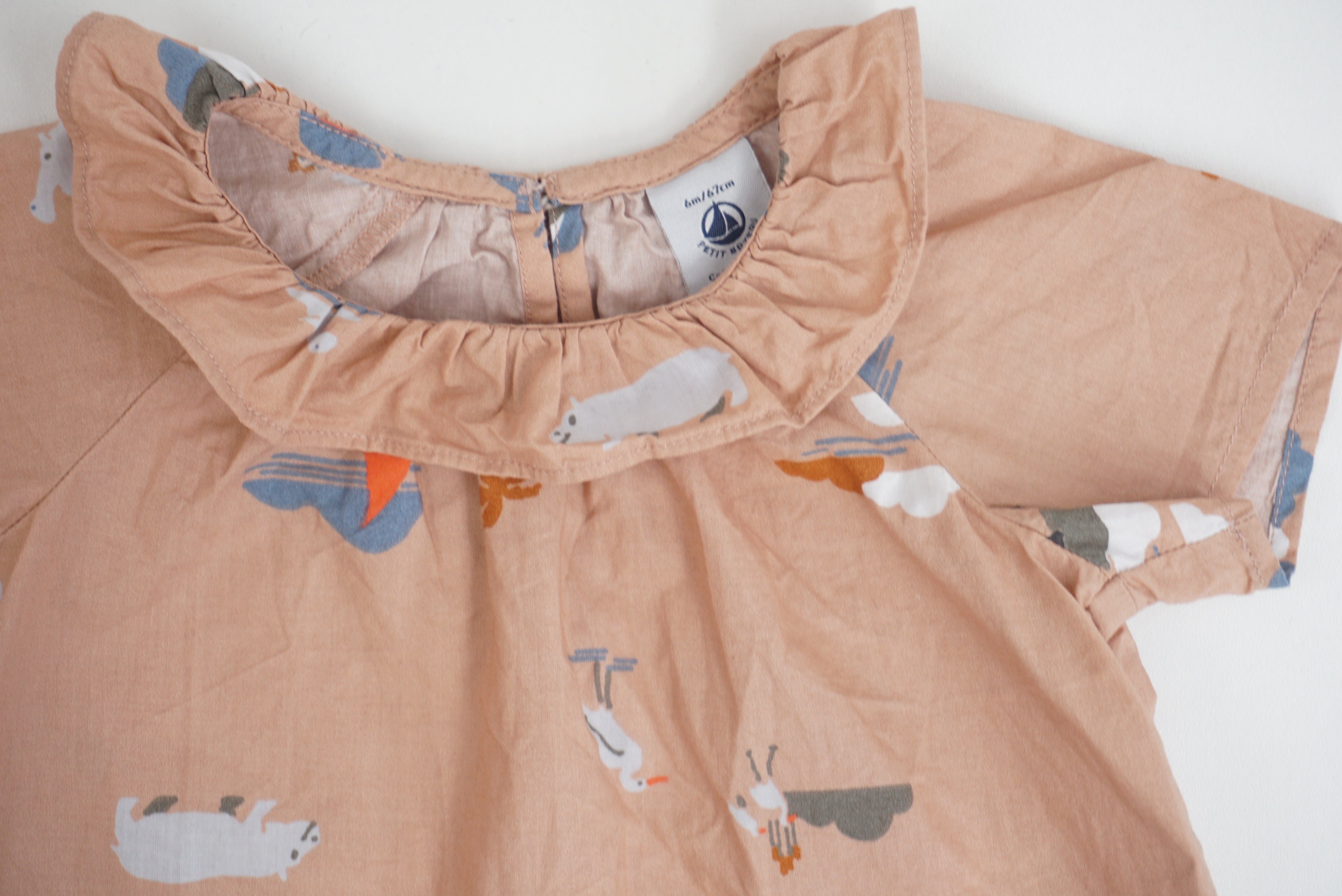 Blouse vieux Rose - 6 mois