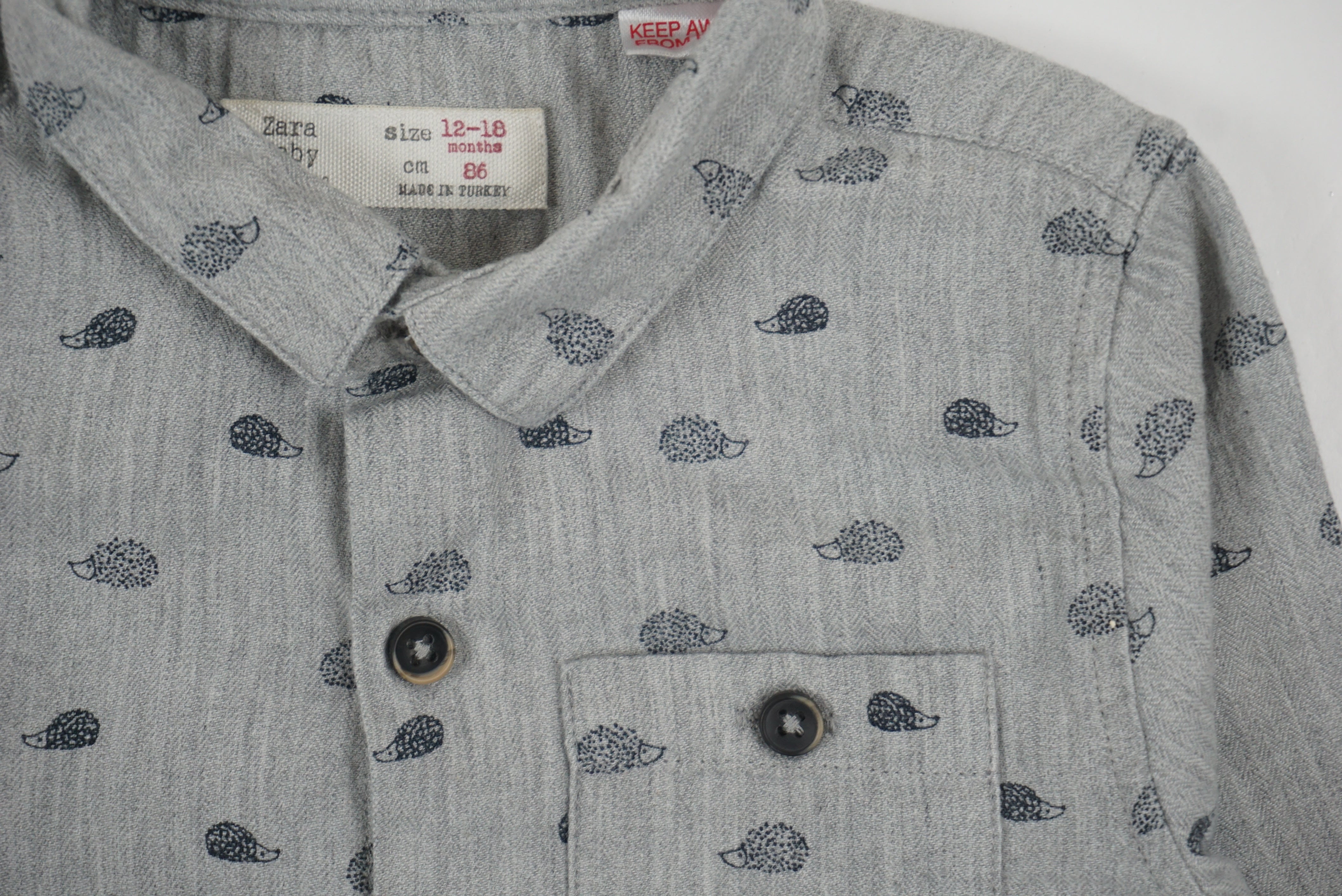 Chemise Gris - 12/18 mois