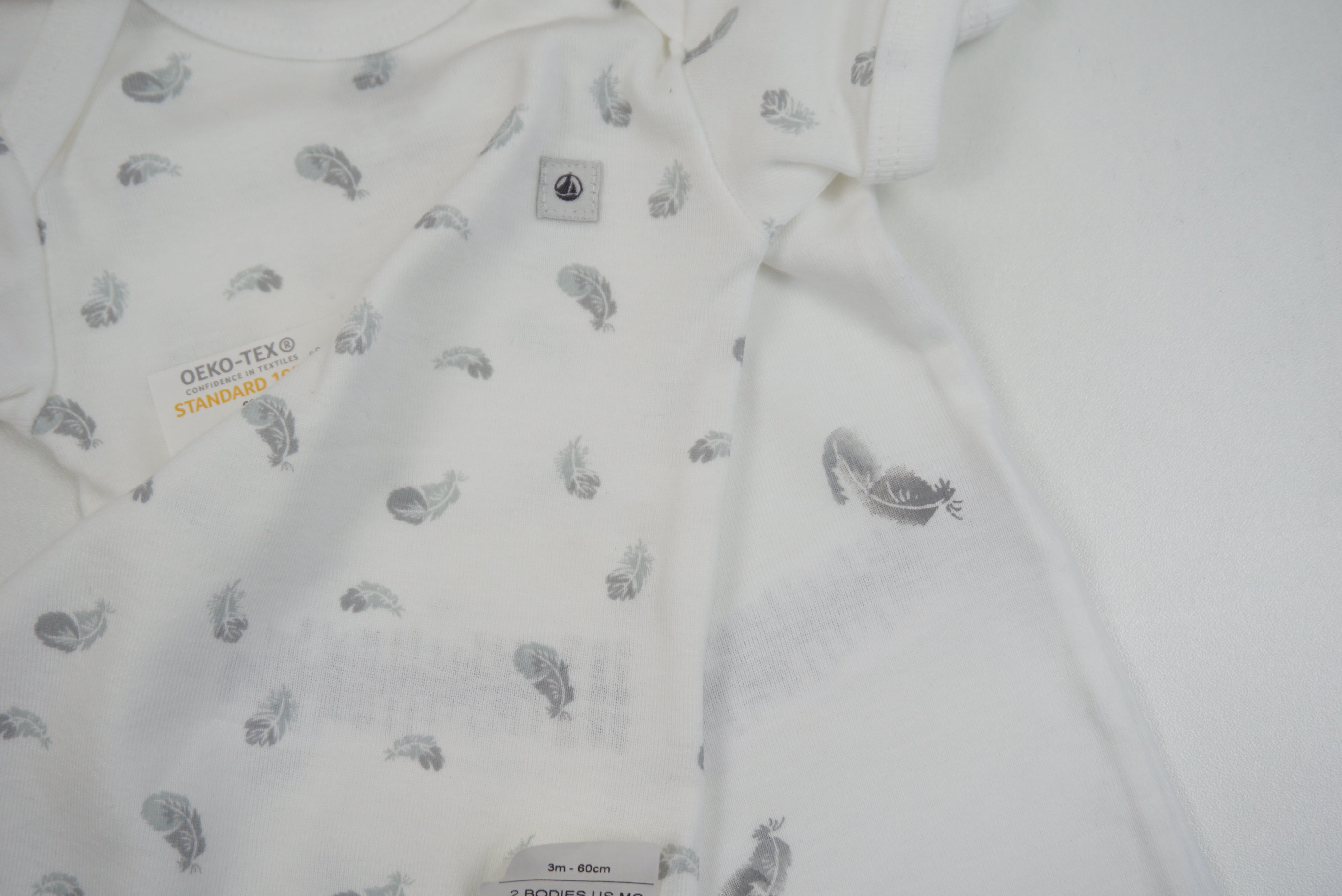 Lot de 2 bodies Blanc - 3 mois