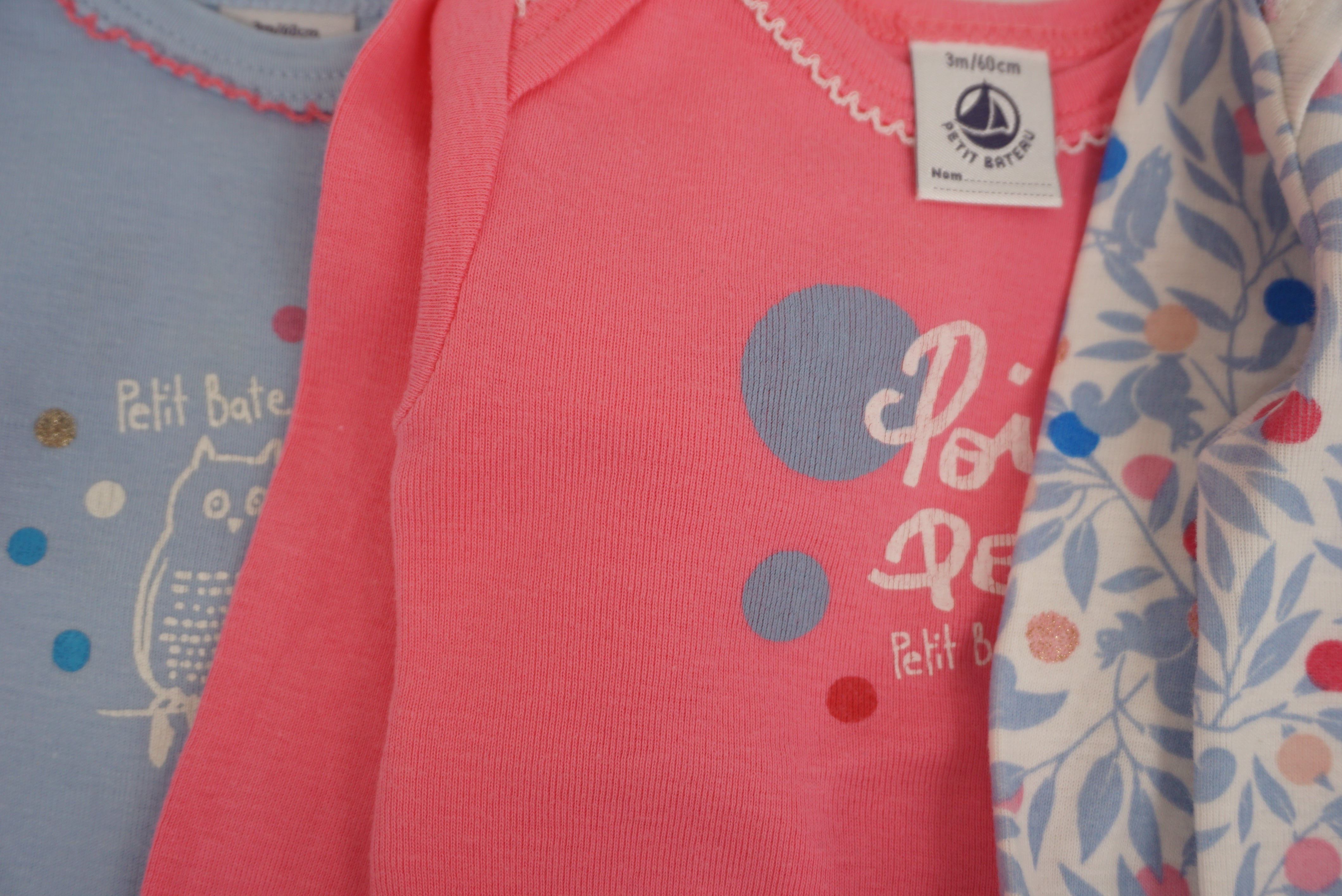 Lot de 3 Bodies Multicolore - 3 mois