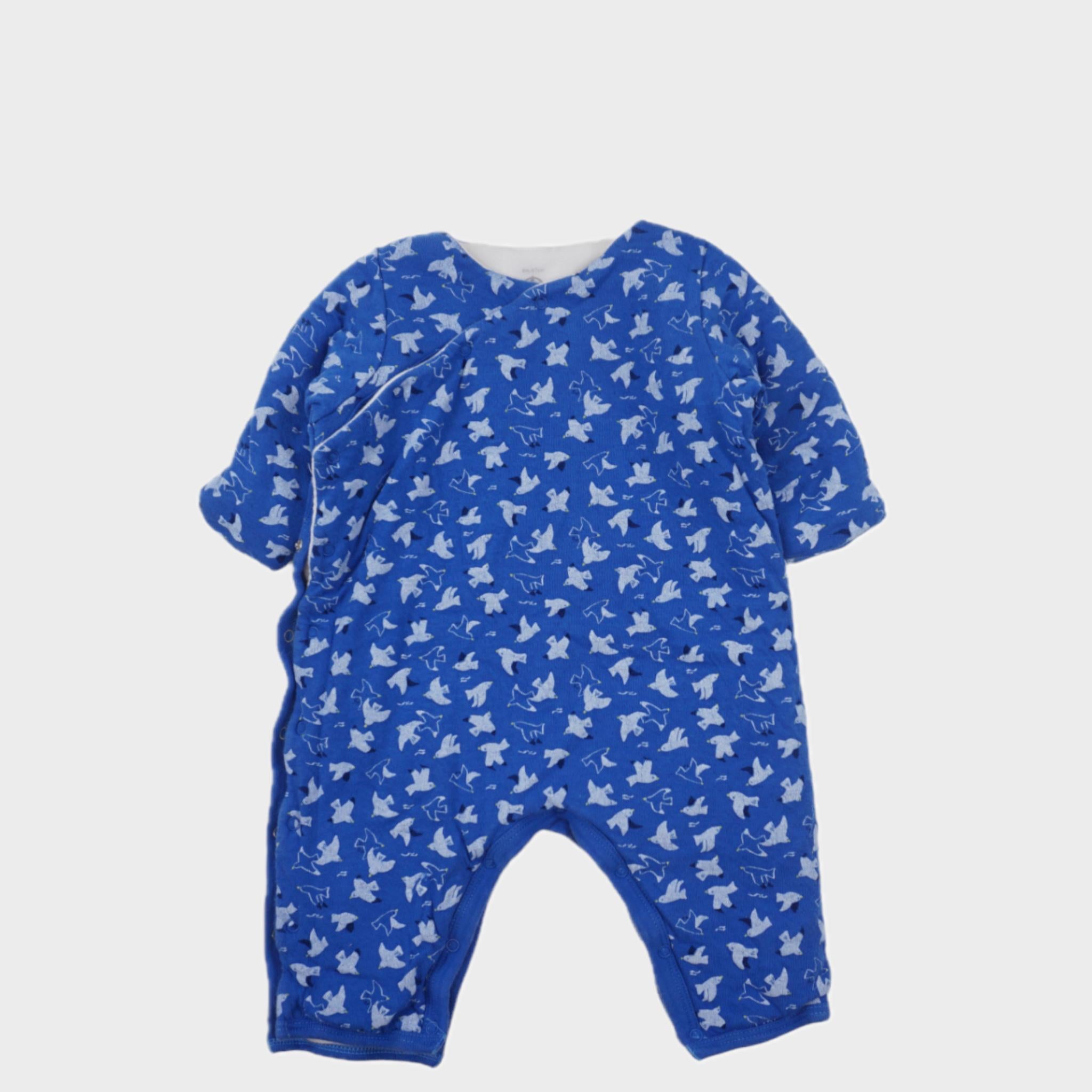 Combinaison et bonnet Bleu - 6 mois