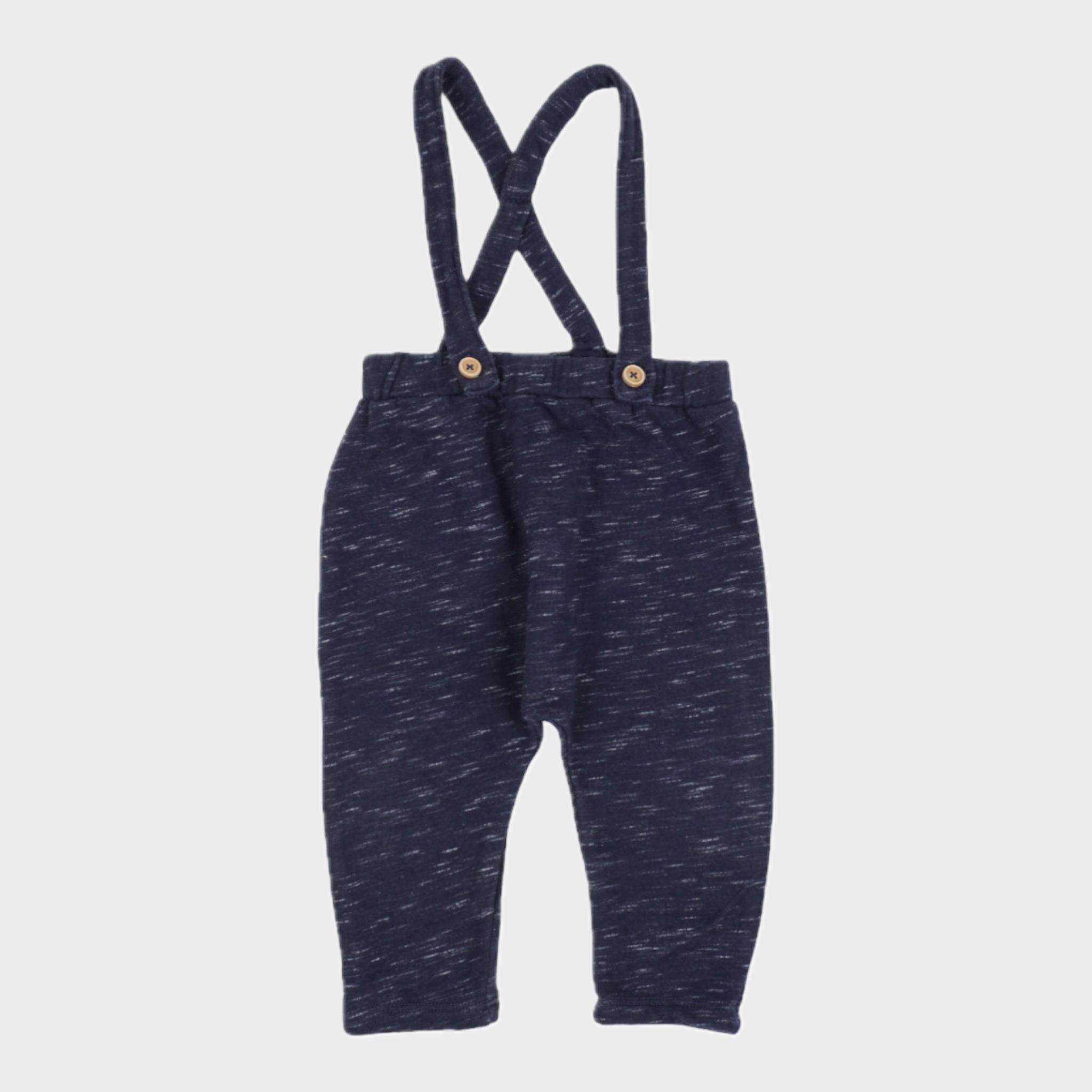 Pantalon à bretelles Bleu - 12 mois