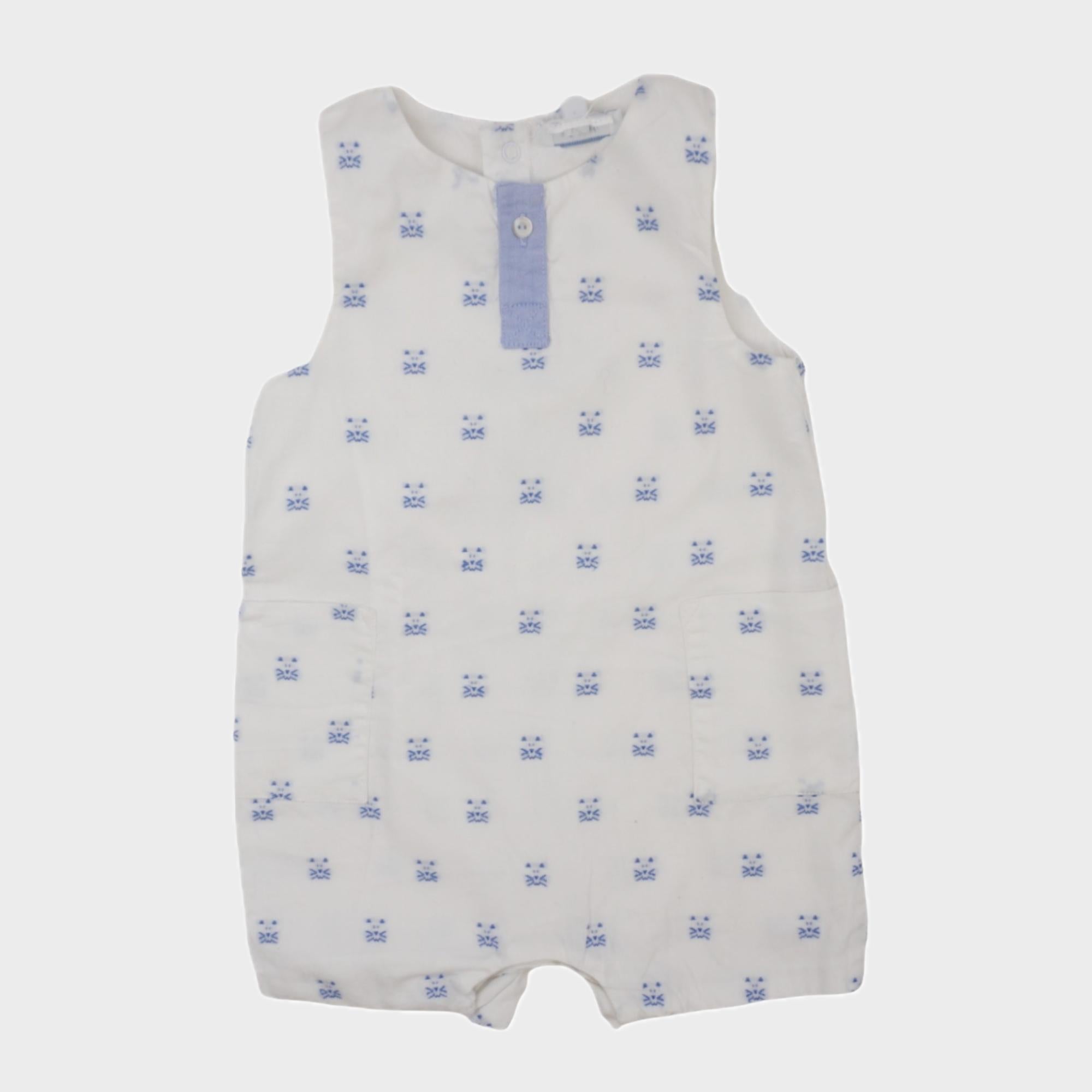 Combishort Blanc - 12 mois