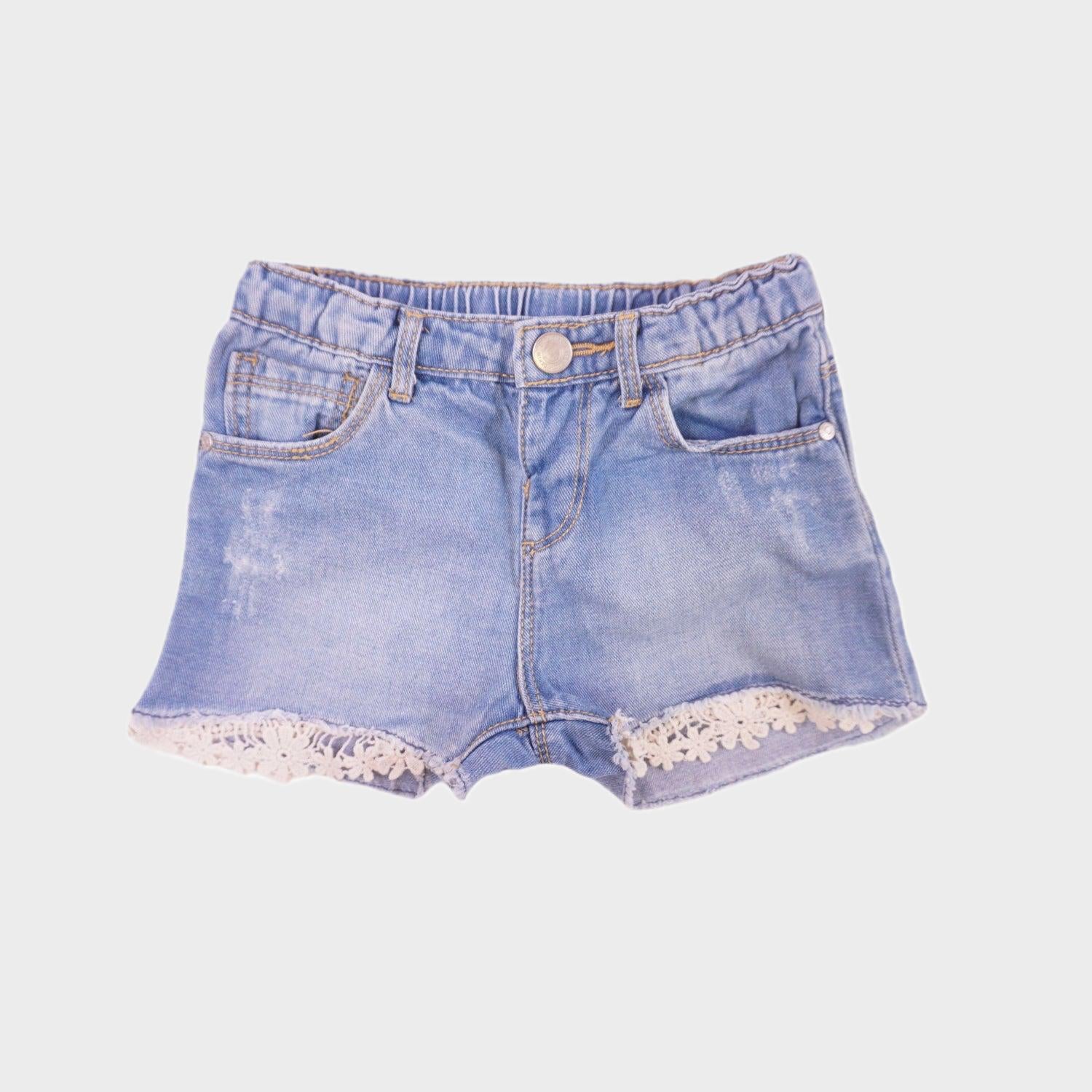 Short Bleu - 12/18 mois
