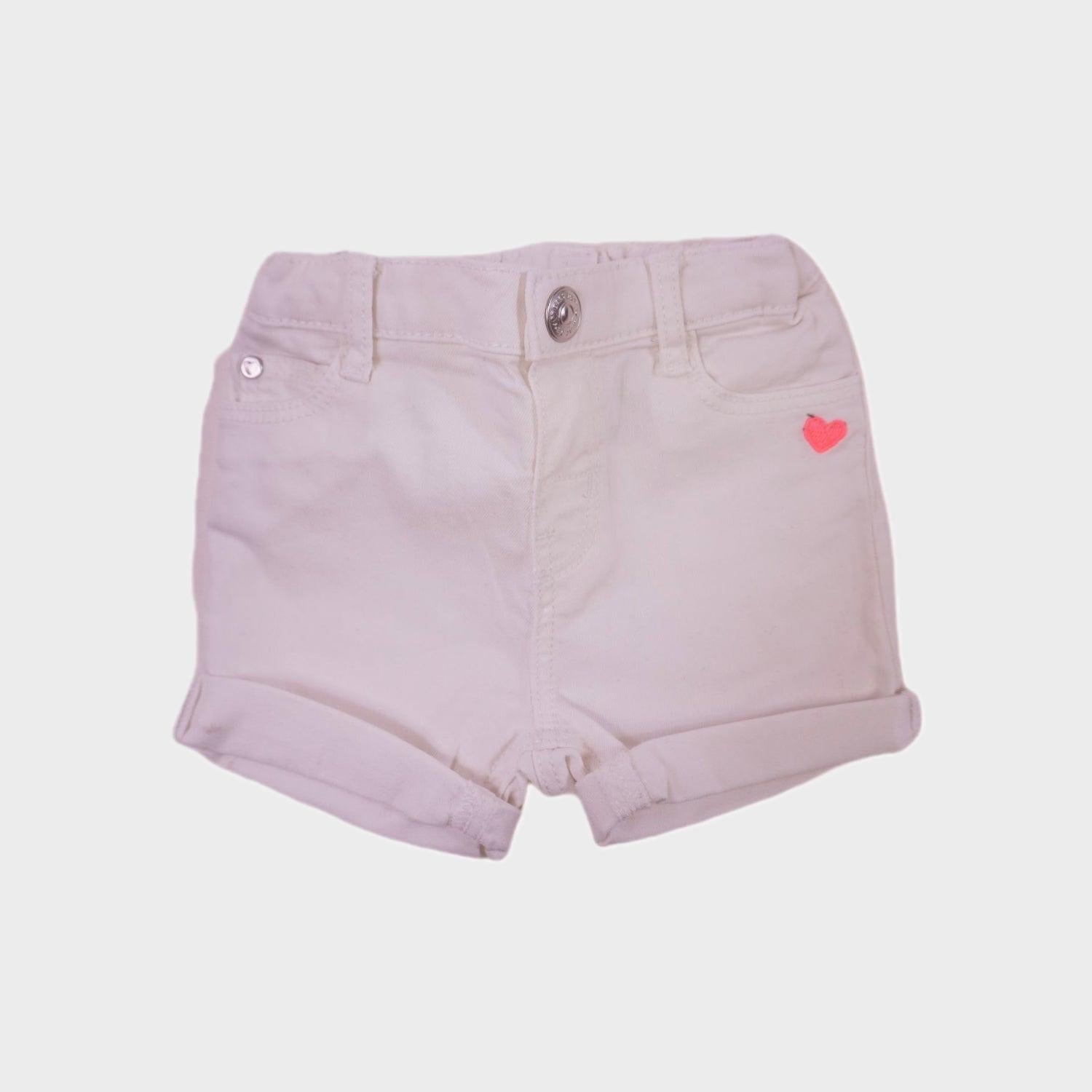 Short Blanc - 6/9 mois