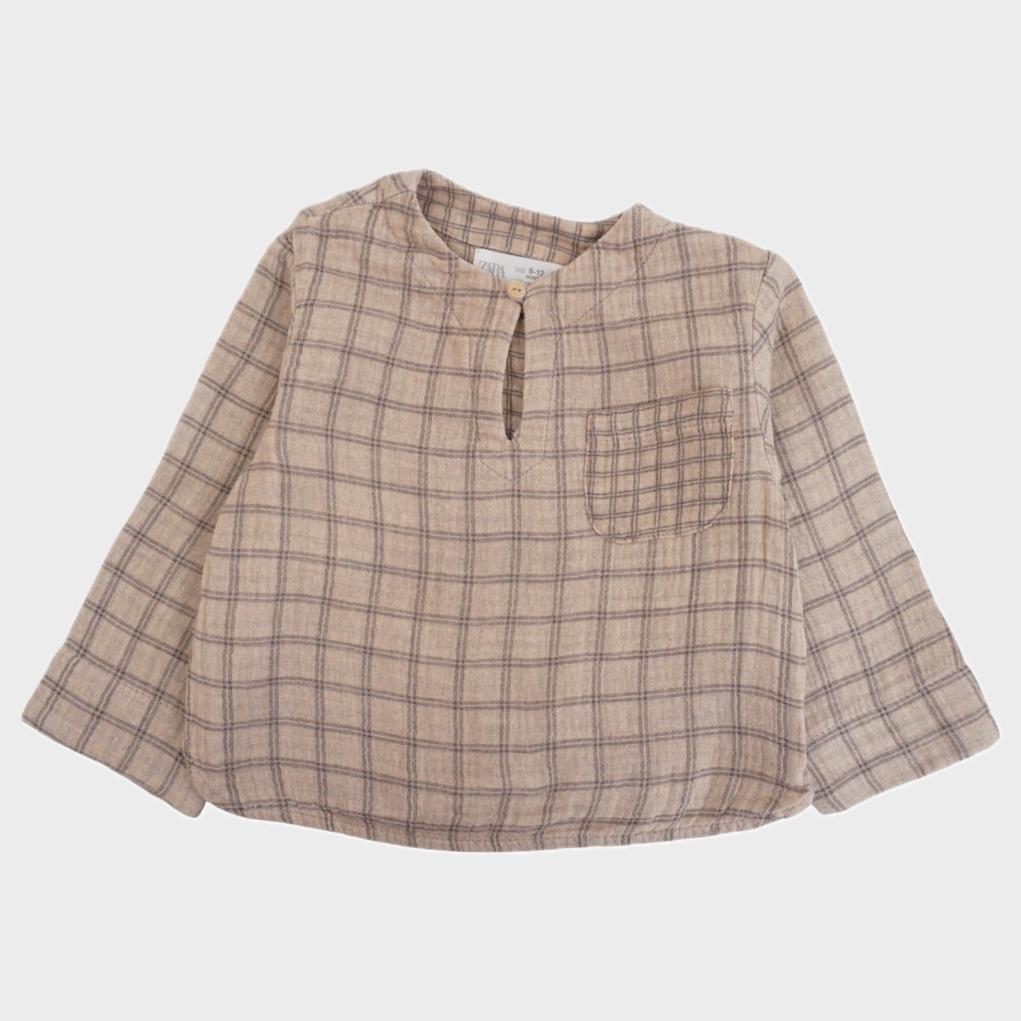 Blouse Beige -9/12 mois