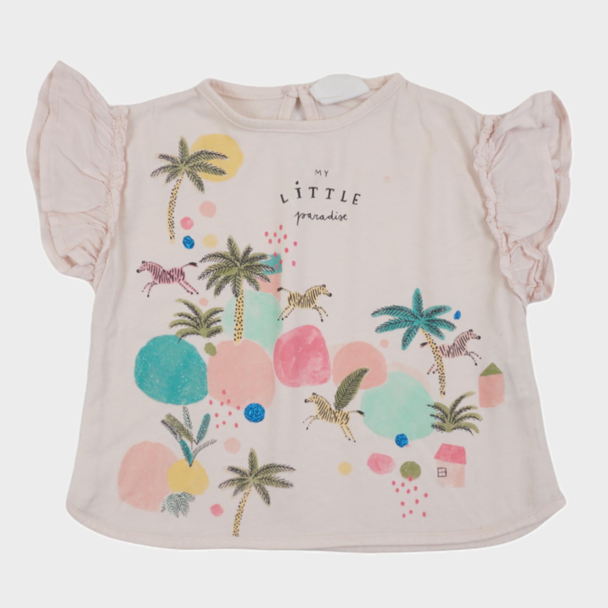 T-shirt Rose - 6/9 mois