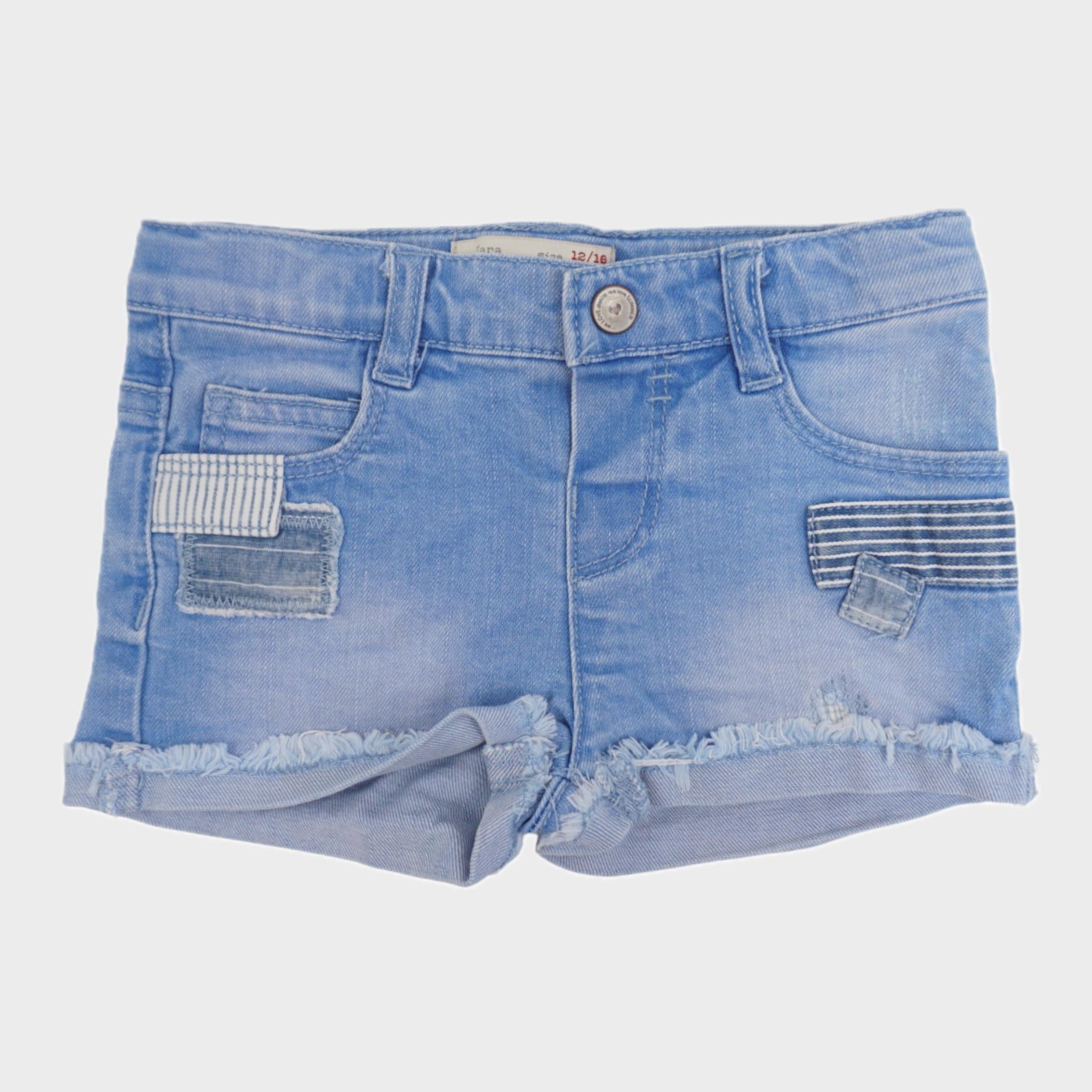 Short Bleu - 12/18 mois