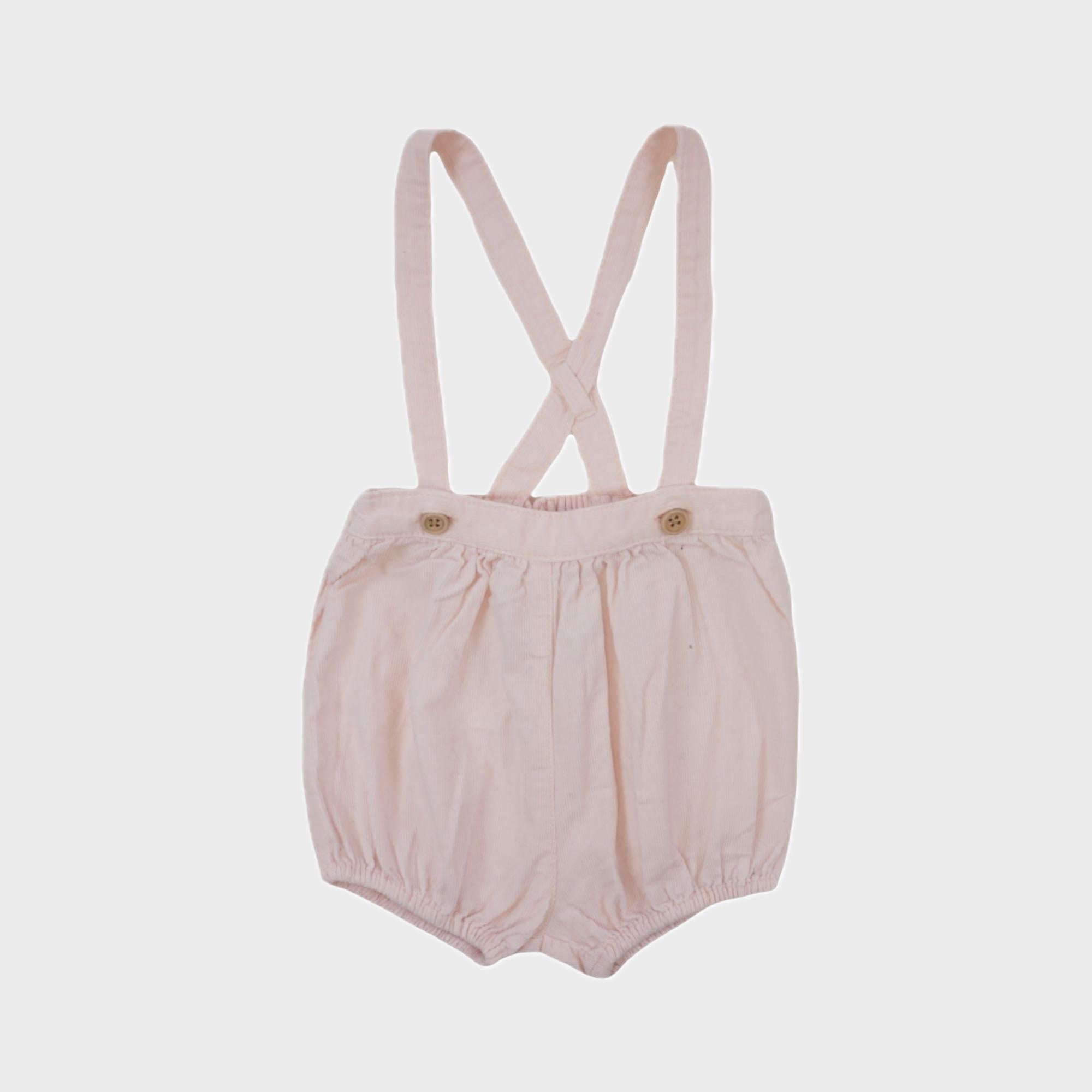 Bloomer à bretelles Rose - 9 mois
